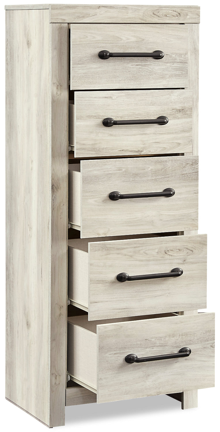Abby Bedroom Narrow Chest of Drawers, 5-Drawer, 21.7"W x 53.9"H - White | Commode verticale étroite Abby de 21,7 po (L) x 53,9 po (H) à 5 tiroirs pour la chambre à coucher - blanche