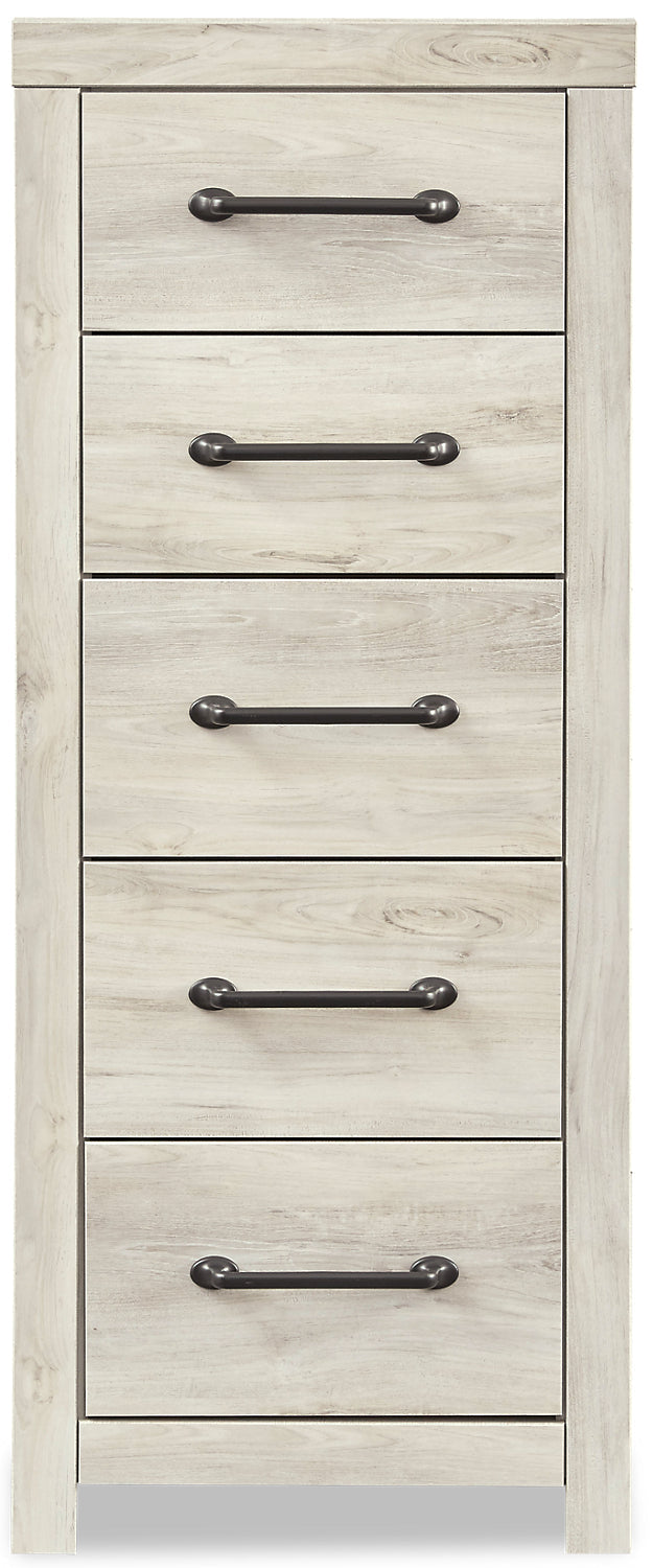 Abby Bedroom Narrow Chest of Drawers, 5-Drawer, 21.7"W x 53.9"H - White | Commode verticale étroite Abby de 21,7 po (L) x 53,9 po (H) à 5 tiroirs pour la chambre à coucher - blanche