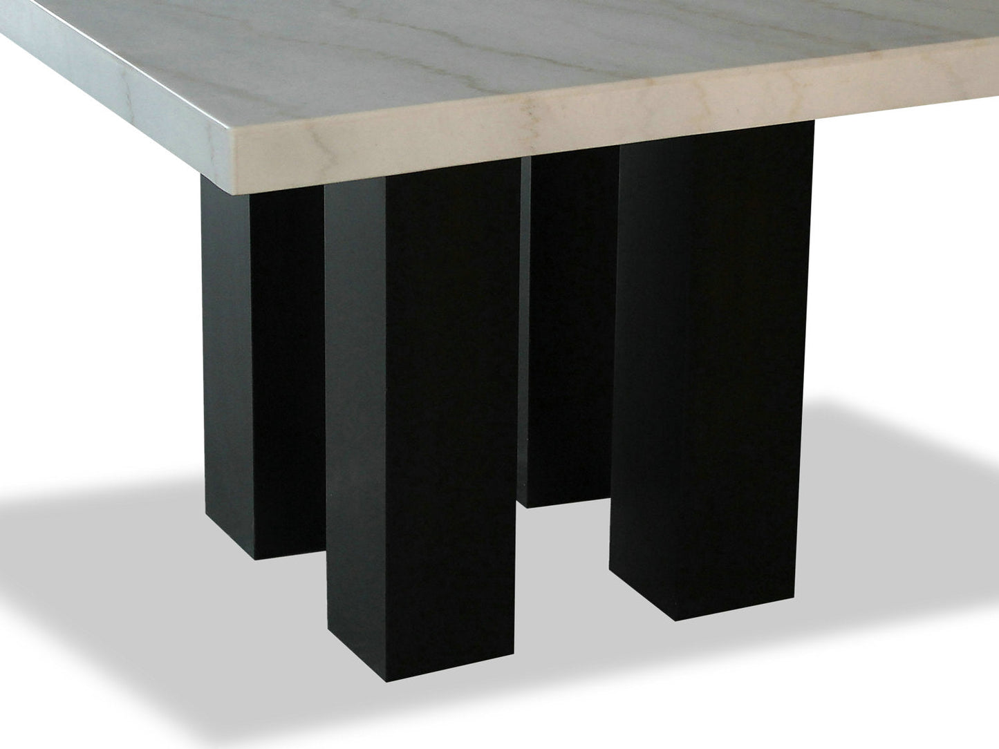 Cami Counter-Height Dining Table with Genuine Marble Top, 54"W Square - White | Table de salle à manger carrée Cami de 54 po (L) de hauteur comptoir avec dessus en marbre véritable - blanche