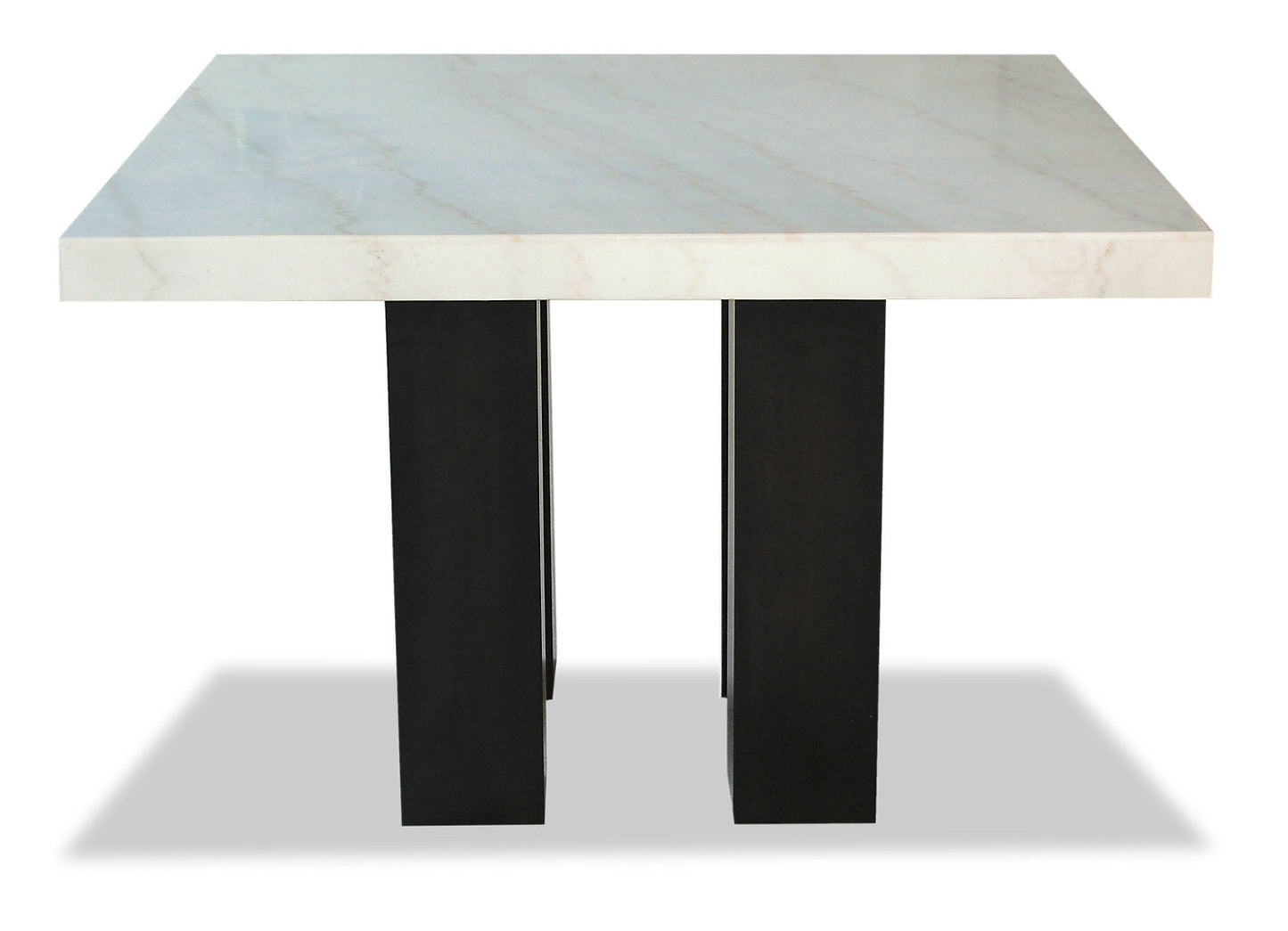 Cami Counter-Height Dining Table with Genuine Marble Top, 54"W Square - White | Table de salle à manger carrée Cami de 54 po (L) de hauteur comptoir avec dessus en marbre véritable - blanche
