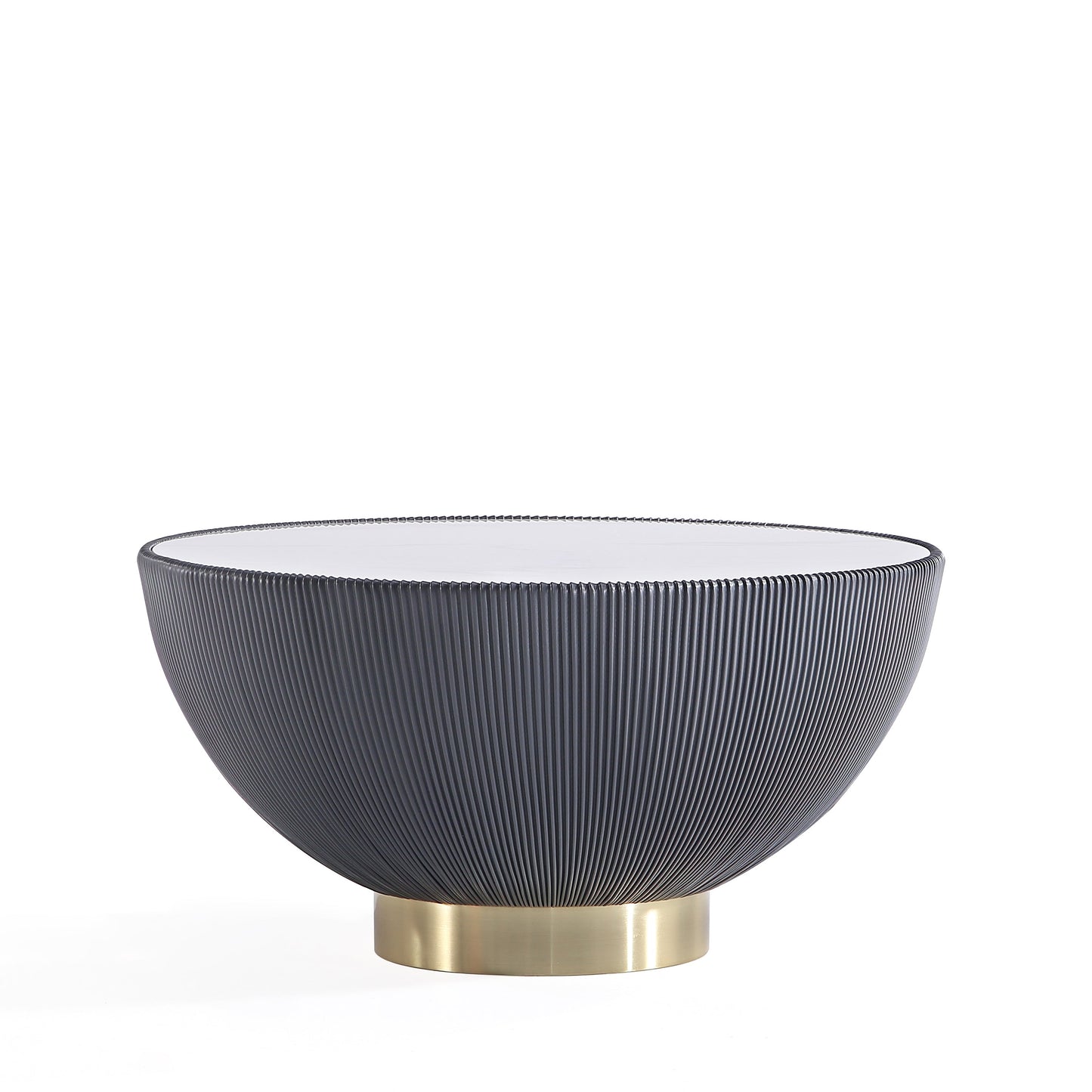 Manhattan Comfort Modern Anderson Coffee Table Upholstered Leatherette with Ceramic Faux Marble Tabletop - Grey|Table à café moderne Anderson de Manhattan Comfort avec revêtement en similicuir et dessus de table en imitation de marbre en céramique - grise