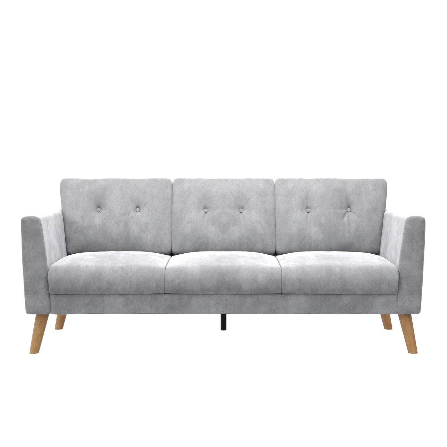 Cosmoliving By Cosmopolitan Gloria Velvet Sofa Sectional - Light Grey|Sofa sectionnel Gloria de Cosmoliving By Cosmopolitan en velours - gris clair