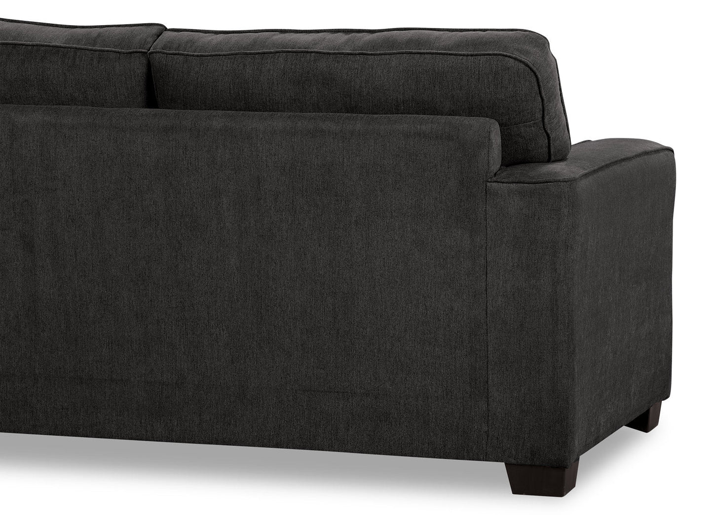 Made in Canada Fiona 74" Chenille Fabric Sofa with Track Arms - Grey | Sofa Fiona de 74 po fabriqué au Canada en tissu de chenille avec accoudoirs rectilignes - gris