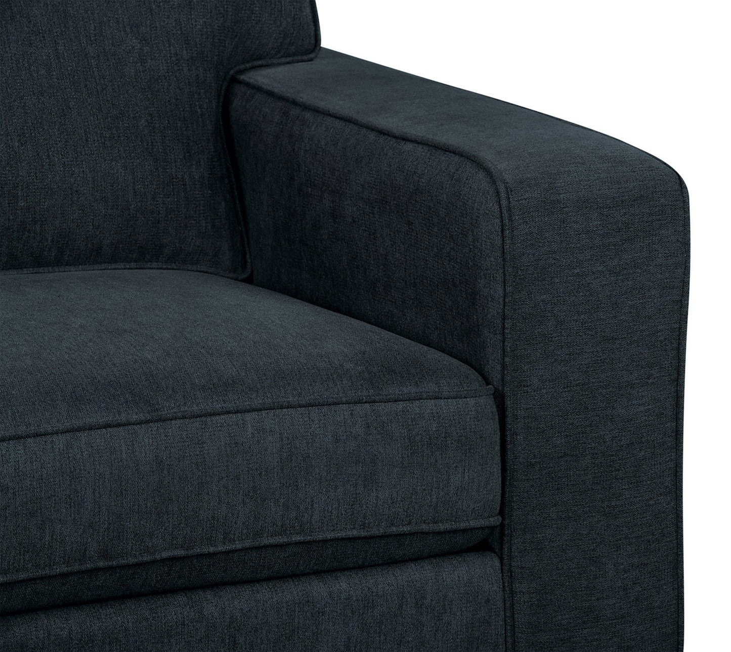 Made in Canada Fiona 74" Chenille Fabric Sofa with Track Arms - Navy Blue | Sofa Fiona de 74 po fabriqué au Canada en tissu de chenille avec accoudoirs rectilignes - bleu marine