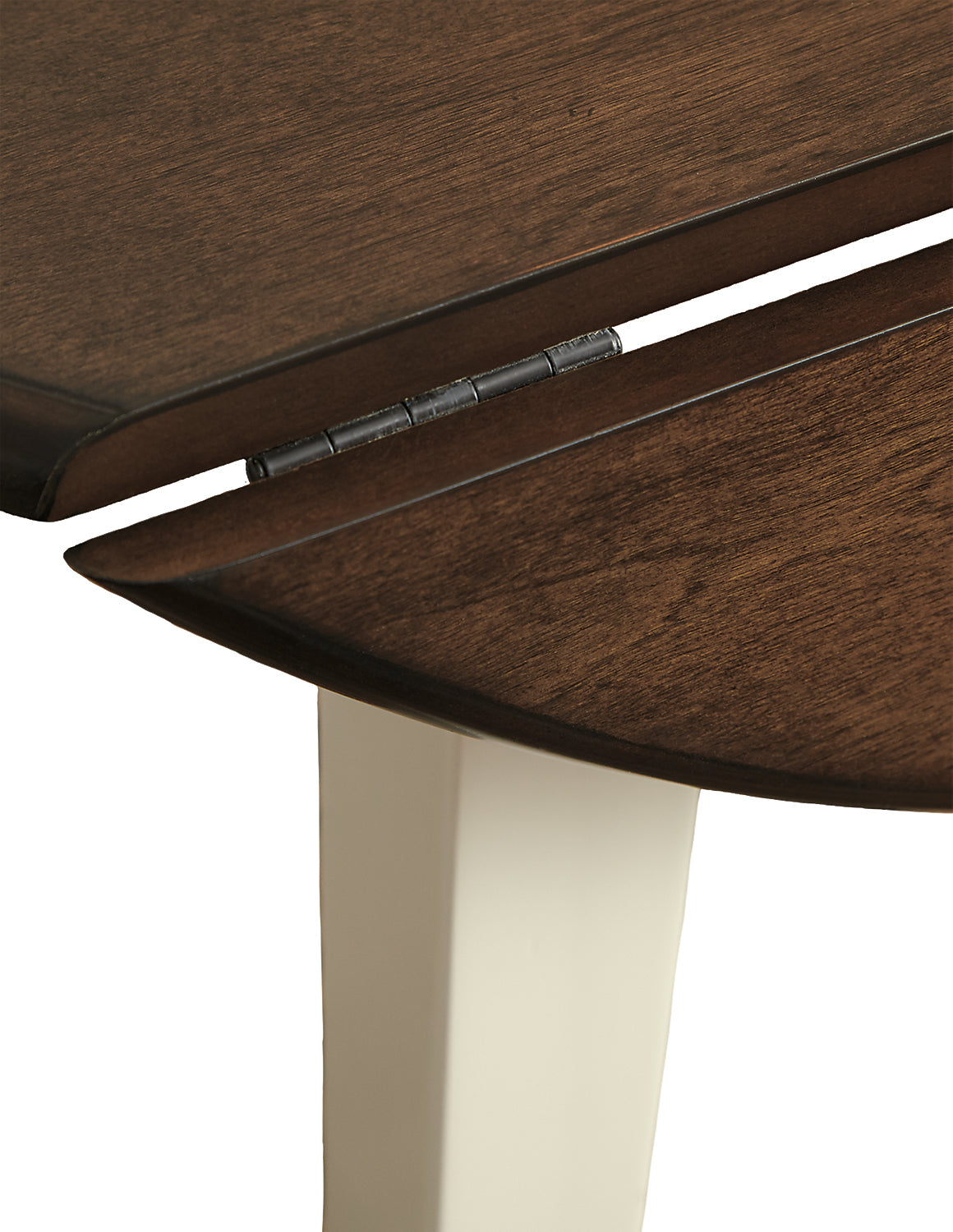 Woodanville Drop-Leaf Dining Table, 40.5"W Round - Two Tone White & Brown | Table de salle à manger ronde Woodanville de 40,5 po à abattant - deux teintes, blanc et brun
