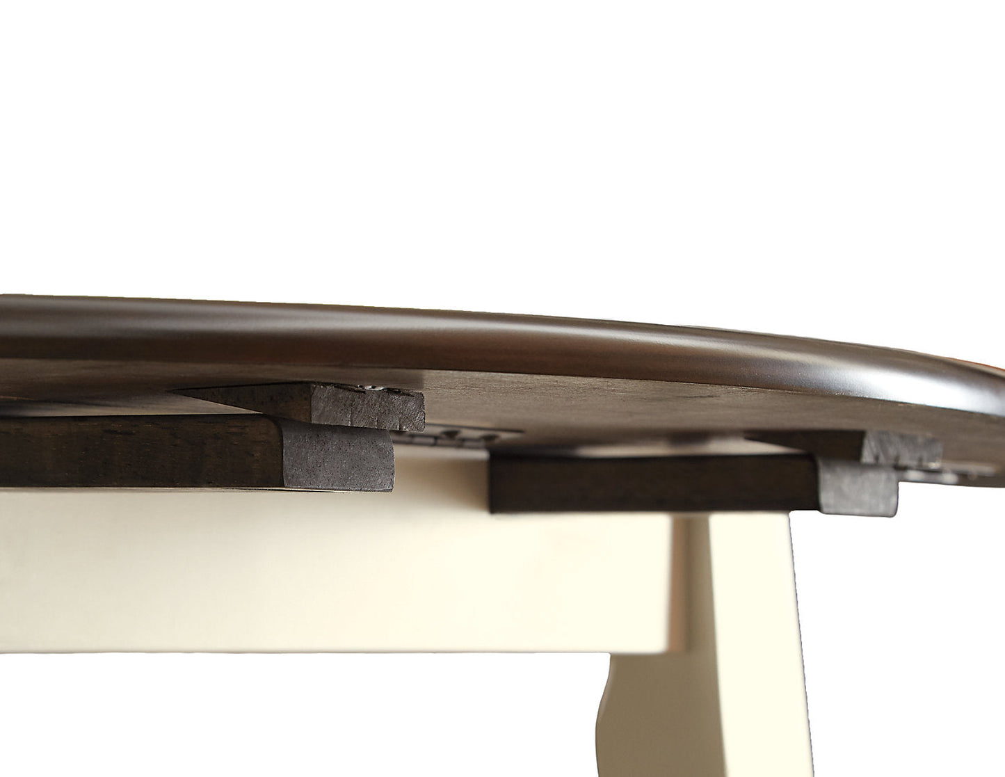 Woodanville Drop-Leaf Dining Table, 40.5"W Round - Two Tone White & Brown | Table de salle à manger ronde Woodanville de 40,5 po à abattant - deux teintes, blanc et brun