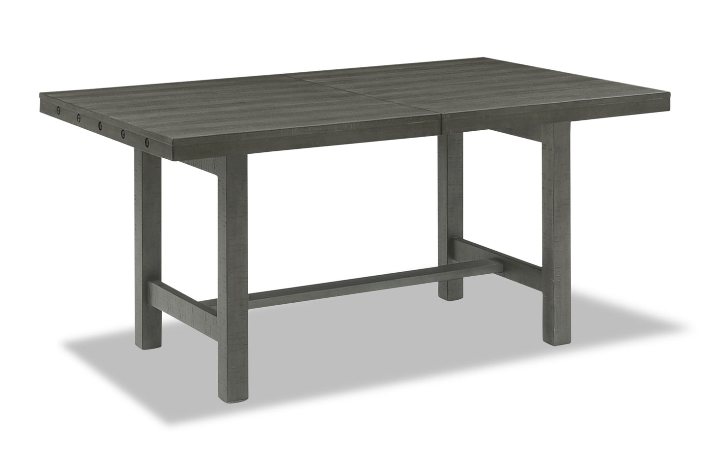 Alto Dining Table with 65-83"W Extension, Trestle Base - Grey | Table de salle à manger Alto de 65 po à 83 po (L) avec rallonge et base à tréteaux - grise