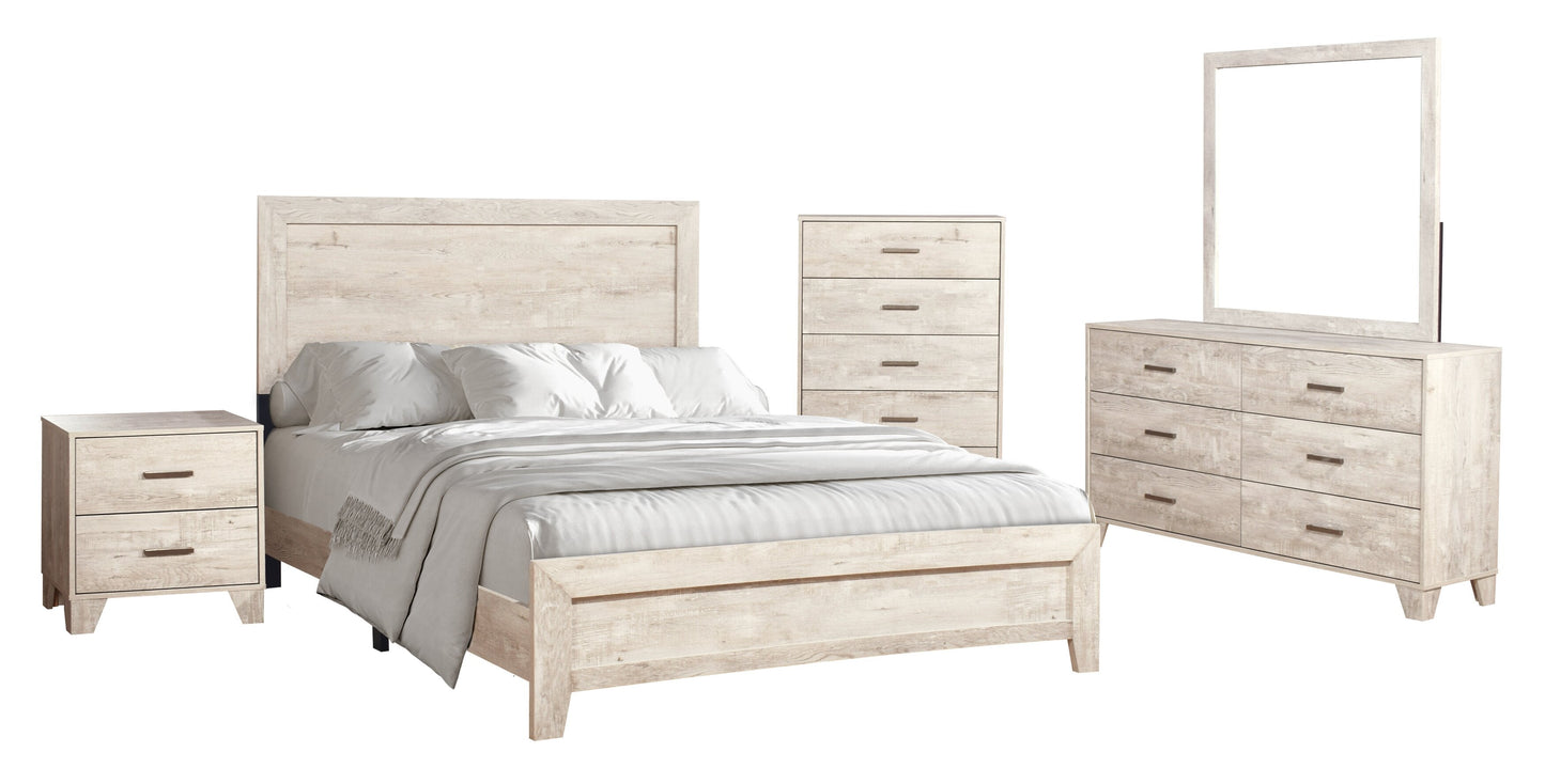 Arbor Bedroom Chest of Drawers, 5-Drawer, 31.5"W x 48.4"H - Driftwood White | Commode verticale de chambre à coucher Arbor de 31,5 po (L) x 48,4 po (H) à 5 tiroirs - bois de grève blanc