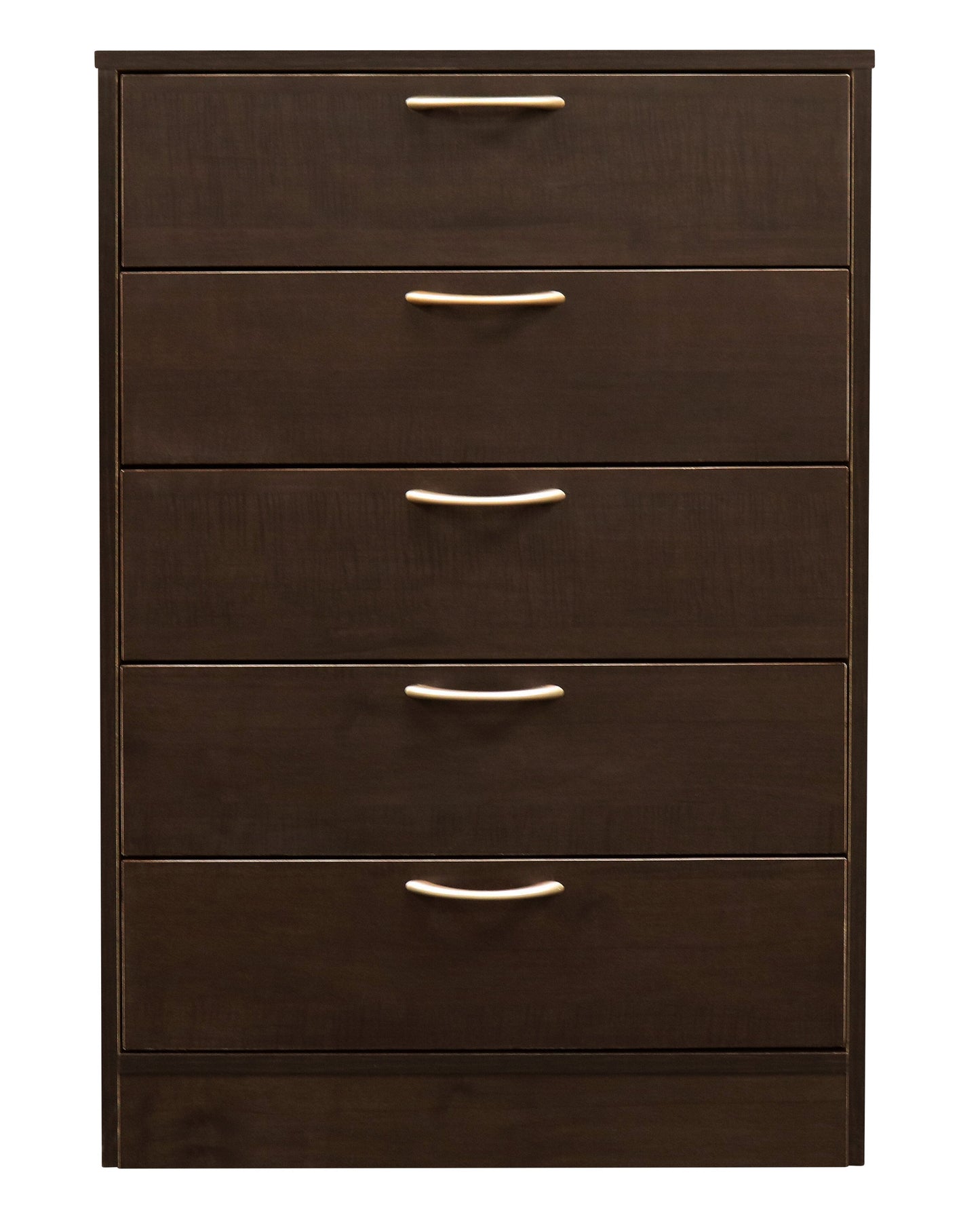Arlo Bedroom Chest of Drawers, 5-Drawer, 23.6"W x 36.2"H, Made in Canada - Espresso Brown | Commode verticale Arlo de 23,6 po (L) x 36,2 po (H) à 5 tiroirs pour la chambre à coucher, fabriquée au Canada - brun espresso