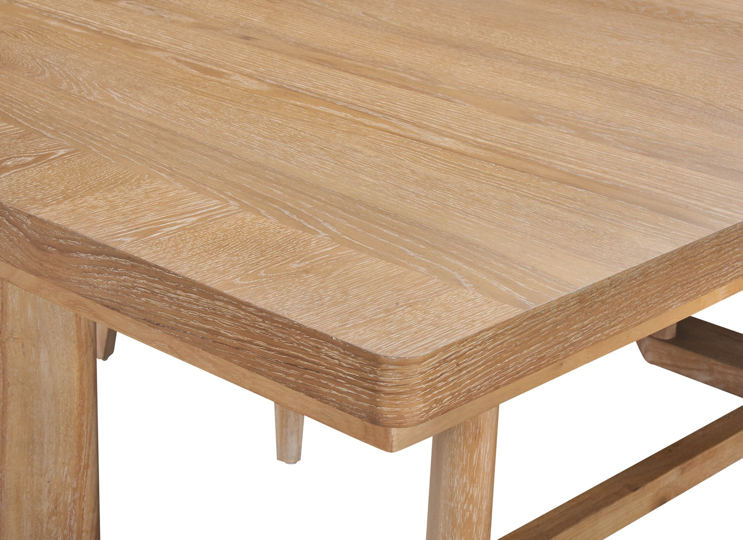 Aspen Dining Table with 80-104" Extension, Trestle Base - Natural | Table de salle à manger Aspen de 80 po à 104 po à rallonge et base à tréteaux - naturelle