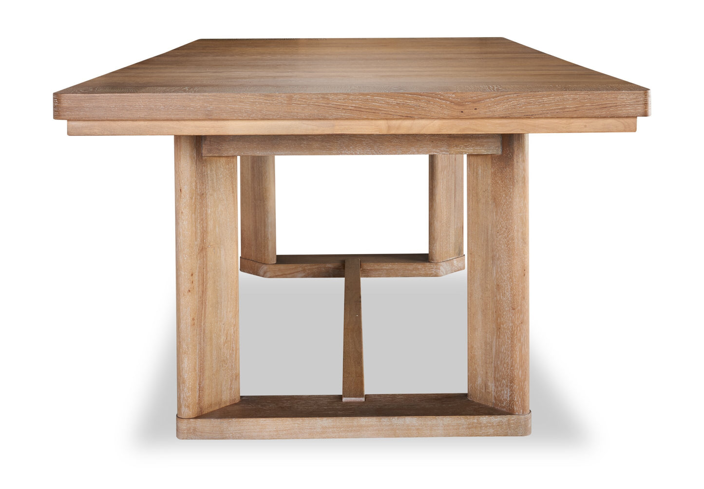 Aspen Dining Table with 80-104" Extension, Trestle Base - Natural | Table de salle à manger Aspen de 80 po à 104 po à rallonge et base à tréteaux - naturelle