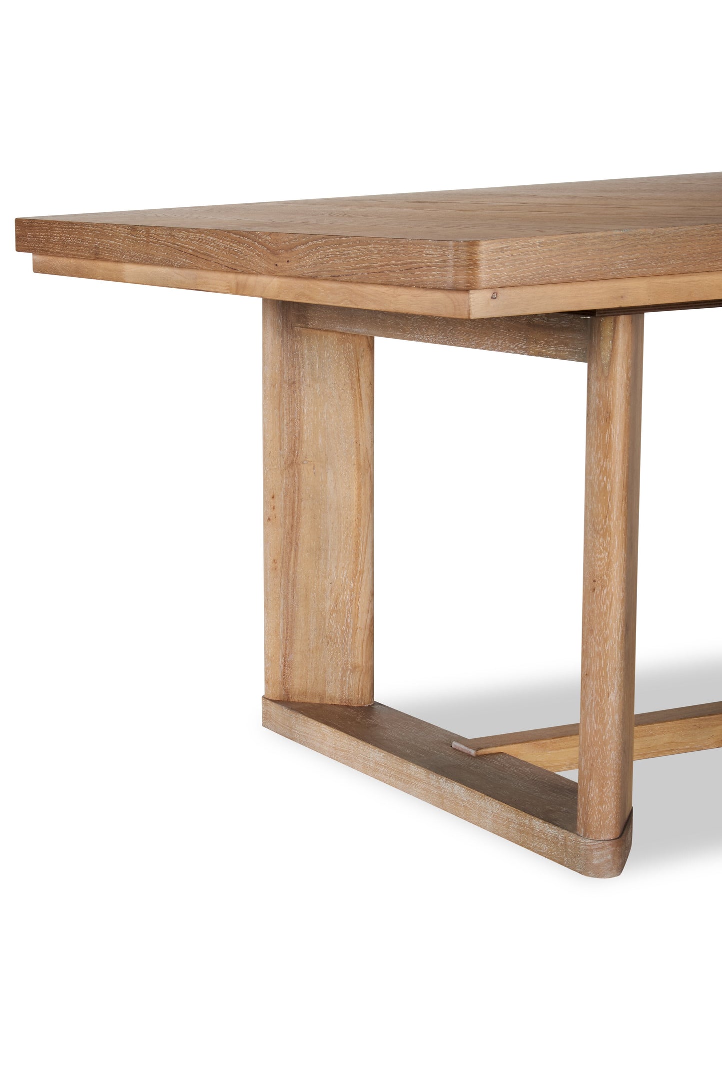 Aspen Dining Table with 80-104" Extension, Trestle Base - Natural | Table de salle à manger Aspen de 80 po à 104 po à rallonge et base à tréteaux - naturelle