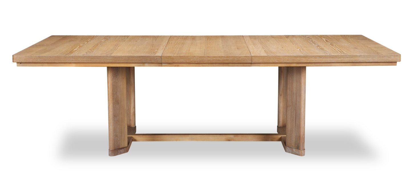 Aspen Dining Table with 80-104" Extension, Trestle Base - Natural | Table de salle à manger Aspen de 80 po à 104 po à rallonge et base à tréteaux - naturelle