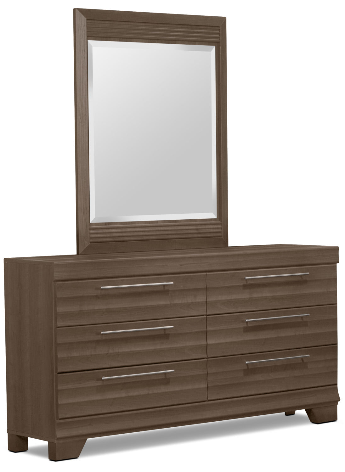 Olivia Bedroom 6-Drawer Dresser, 61.3"W x 32.8"H, Made in Canada - Grey | Commode Olivia de 61,3 po (L) x 32,8 po (H) à 6 tiroirs pour la chambre à coucher, fabriquée au Canada - grise