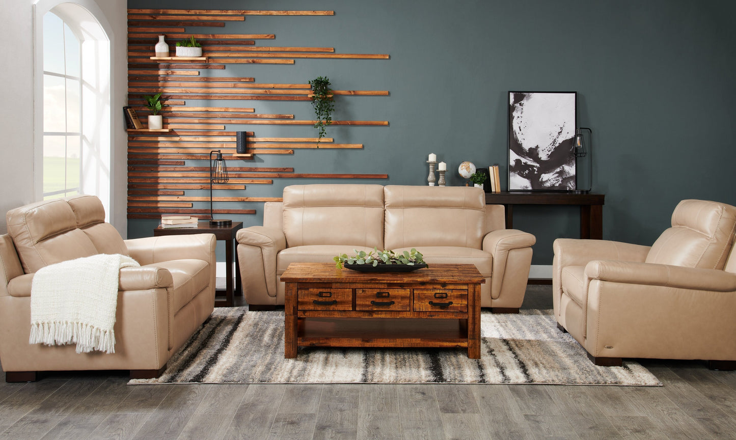 Casey 48" Rustic Coffee Table with Storage, Shelf and Casters - Brown Wood|Table à café rustique Casey de 48 po avec rangement, tablette et roulettes - bois brun