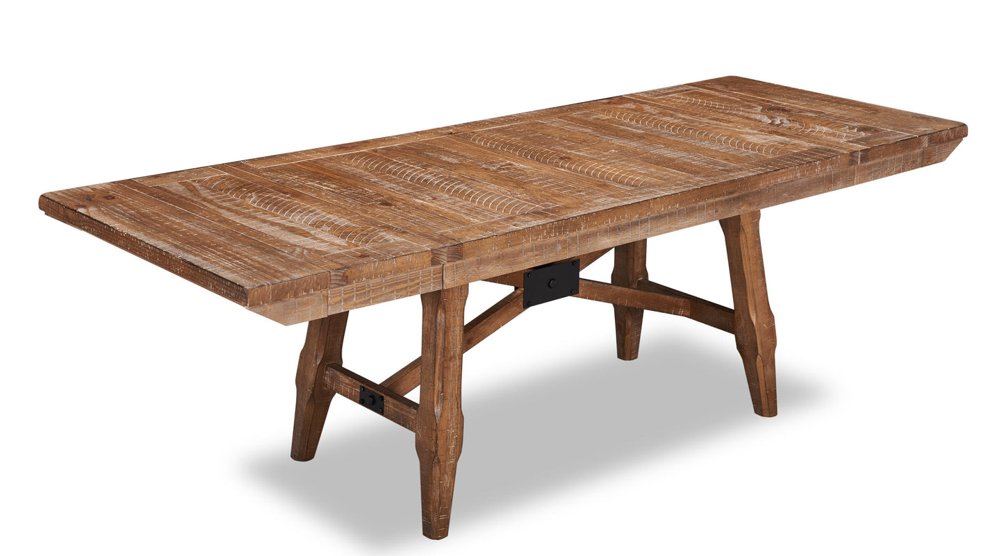Cedar Dining Table, Pine Wood, Trestle-Base, 72.07"W - Brown | Table de salle à manger Cedar de 72,07 po (L) en pin avec base à tréteaux - brune