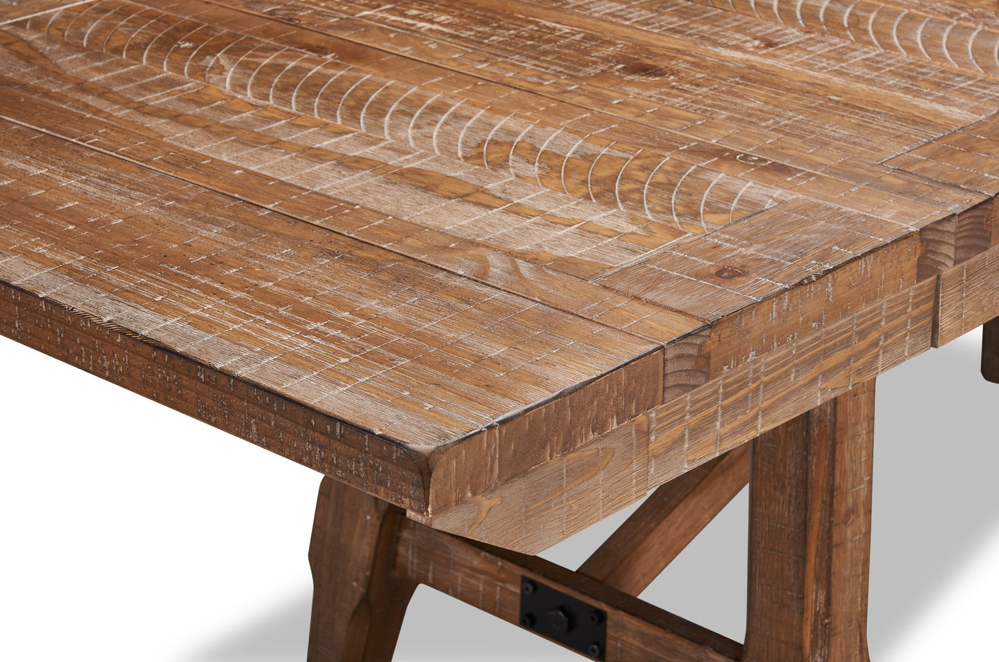 Cedar Dining Table, Pine Wood, Trestle-Base, 72.07"W - Brown | Table de salle à manger Cedar de 72,07 po (L) en pin avec base à tréteaux - brune