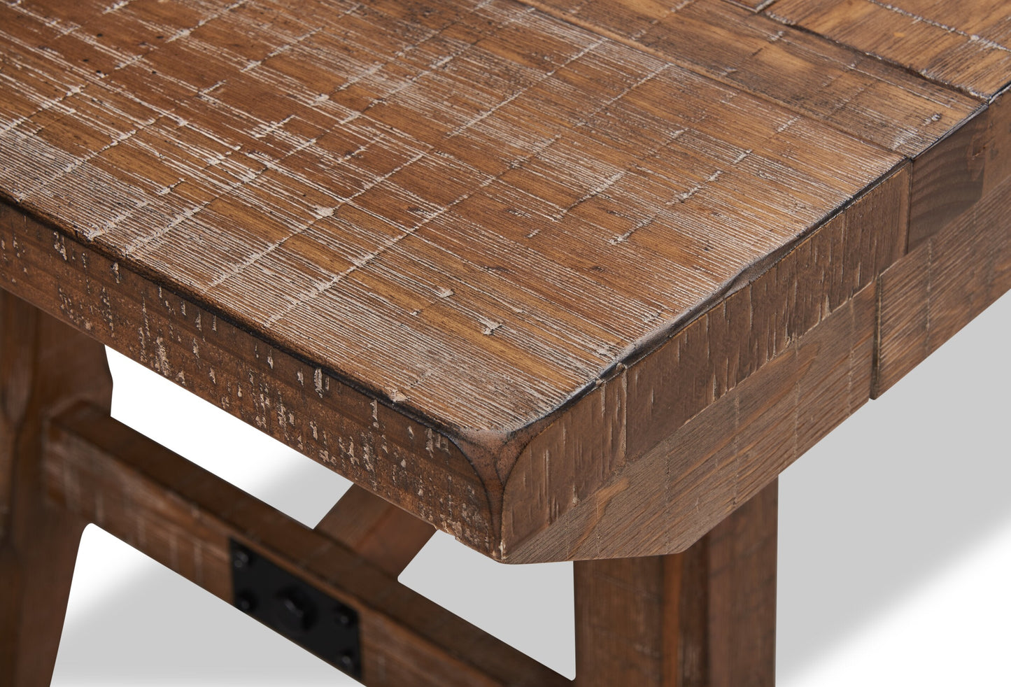 Cedar Dining Table, Pine Wood, Trestle-Base, 72.07"W - Brown | Table de salle à manger Cedar de 72,07 po (L) en pin avec base à tréteaux - brune