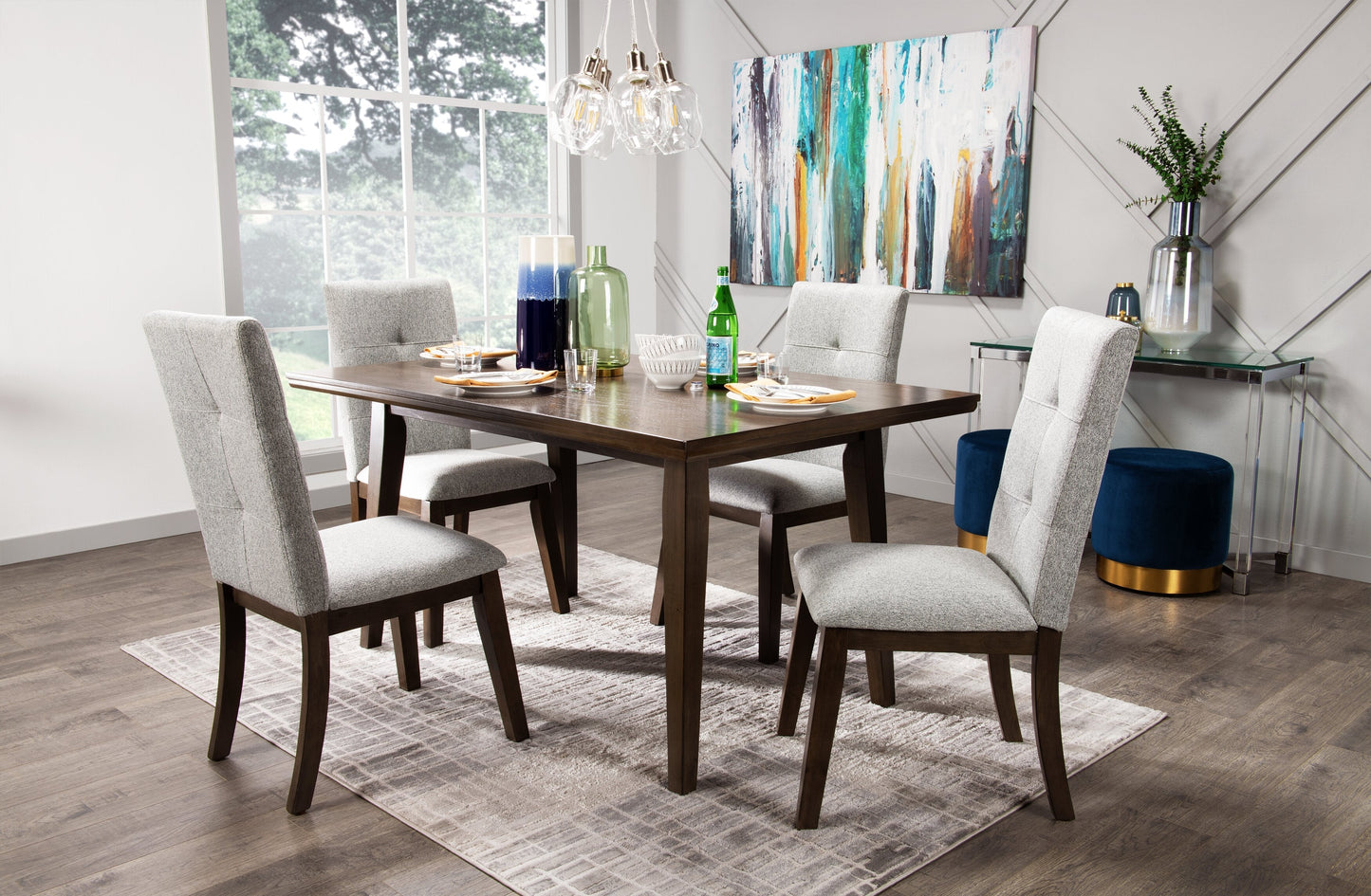Chelsea Dining Table, 60"W - Grey/Brown | Table de salle à manger Chelsea de 60 po (L) - gris-brun