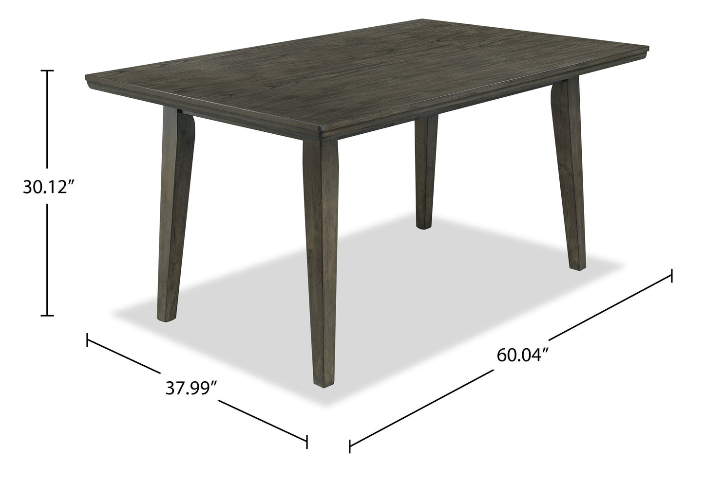 Chelsea Dining Table, 60"W - Grey/Brown | Table de salle à manger Chelsea de 60 po (L) - gris-brun