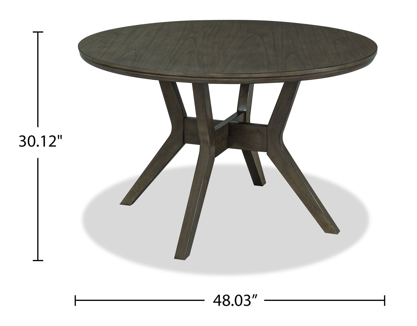 Chelsea Dining Table, 48"W Round - Grey/Brown | Table de salle à manger ronde Chelsea de 48 po (L) - gris-brun
