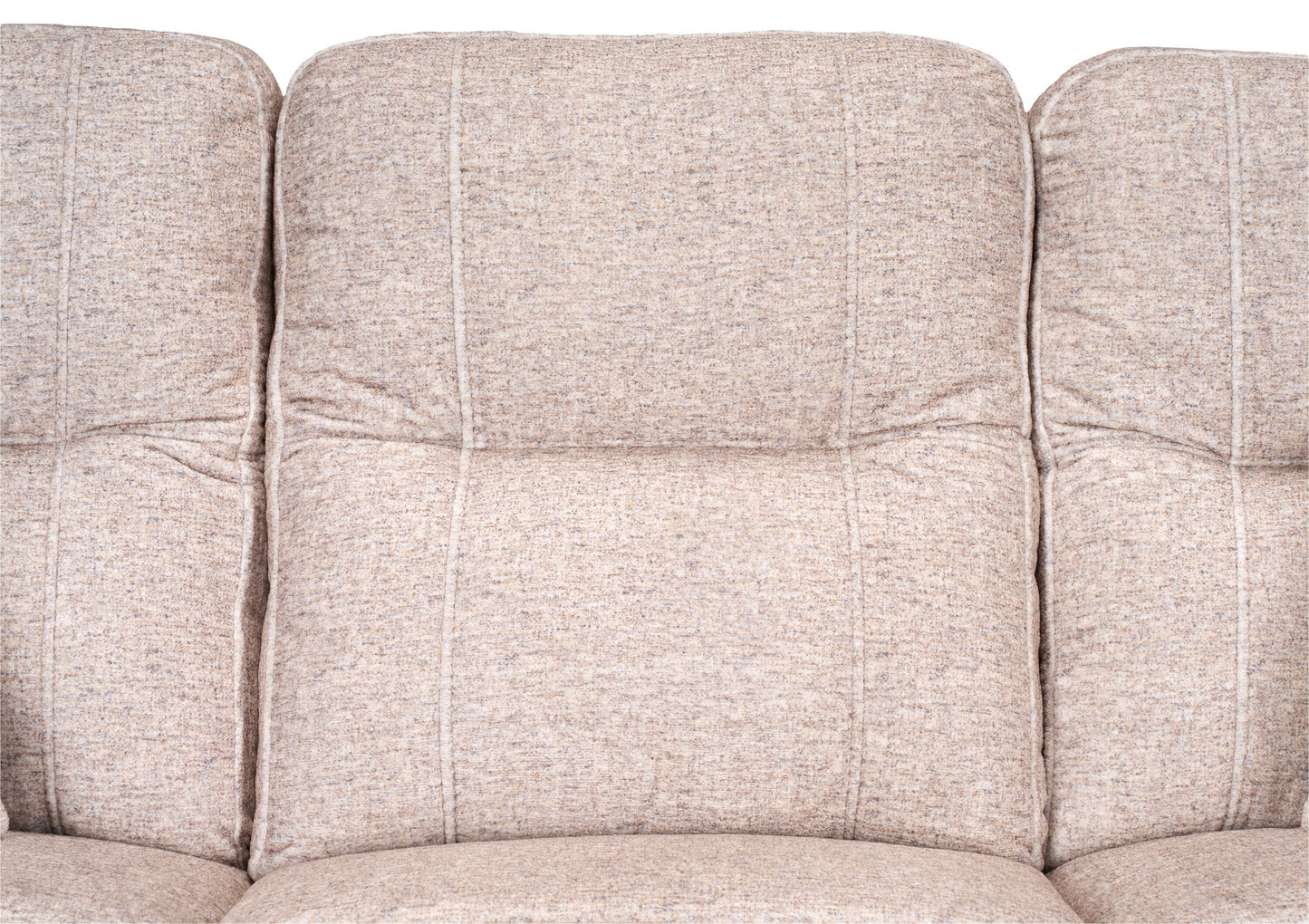 Made in Canada Dawson 87" Fabric Power Reclining Sofa with USB Port and Accent Pillows - Beige | Sofa à inclinaison électrique Dawson de 87 po fabriqué au Canada en tissu avec port USB et coussins décoratifs - beige