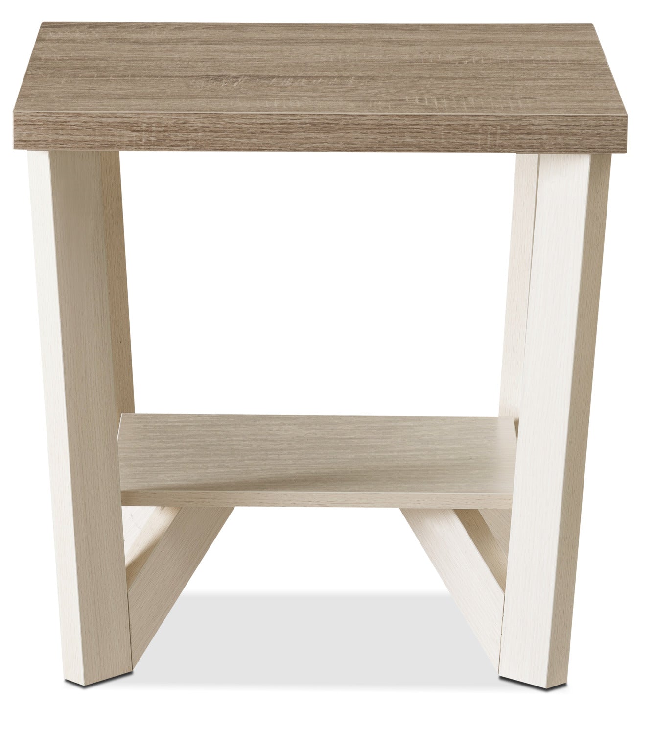 Arika 47.5" Modern 3-Pack Coffee + 2 End Tables with Shelf - Ivory |Ensemble 3 tables modernes Arika de 47,5 po (table à café et 2 tables de bout) avec tablette - ivoire
