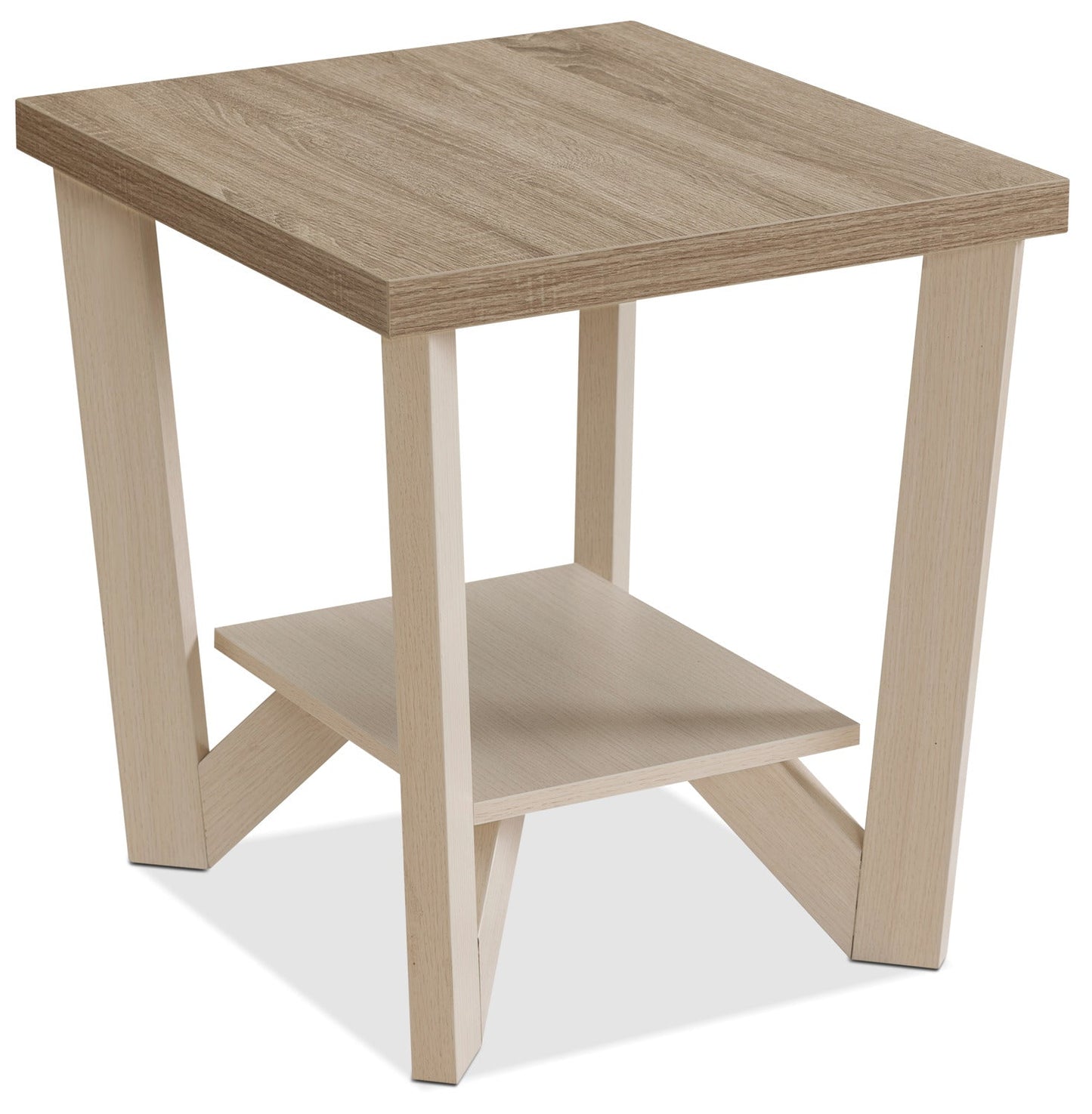 Arika 47.5" Modern 3-Pack Coffee + 2 End Tables with Shelf - Ivory |Ensemble 3 tables modernes Arika de 47,5 po (table à café et 2 tables de bout) avec tablette - ivoire