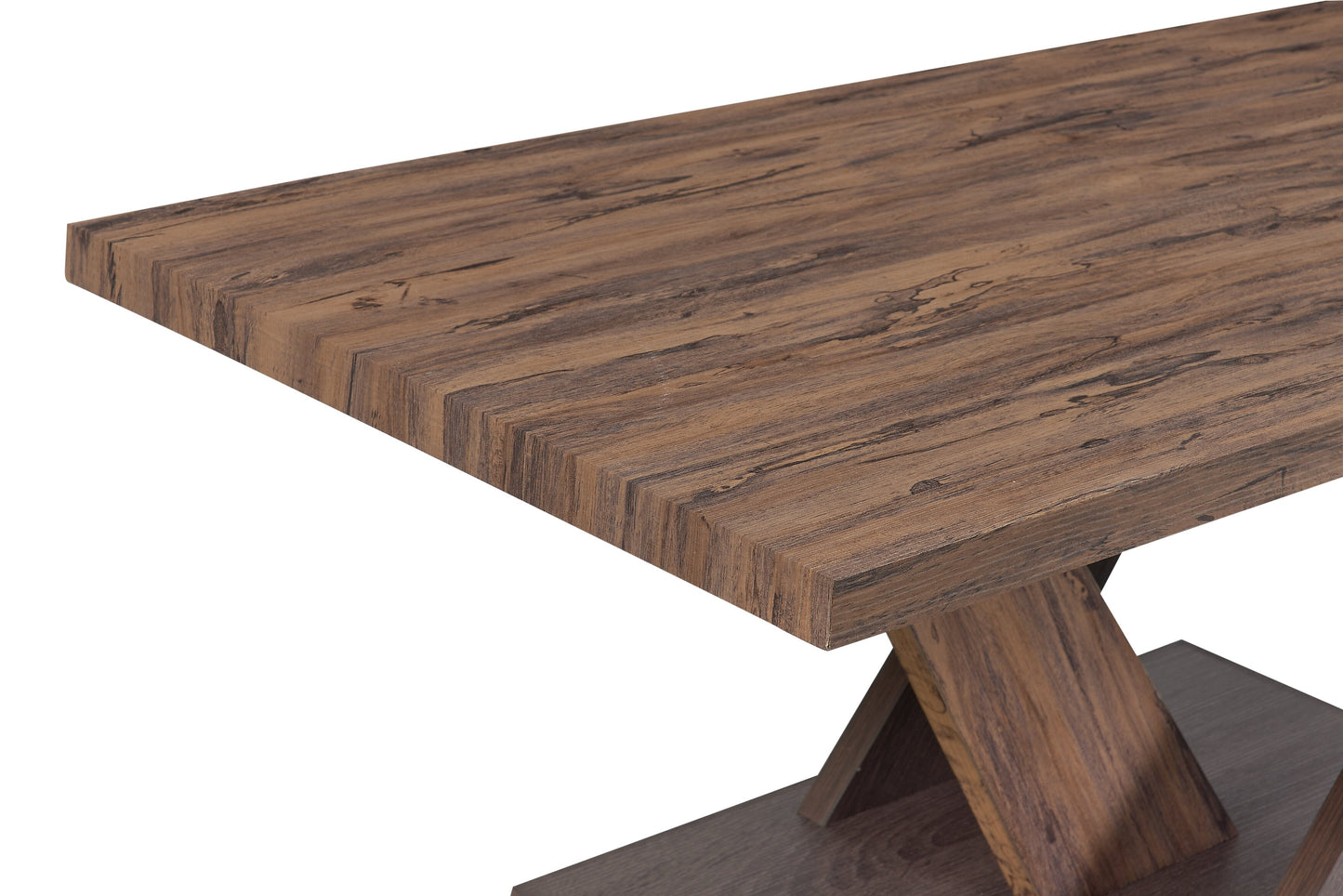 Kinsley 43.3" Modern Coffee Table - Dark Brown Wood|Table à café moderne Kinsley de 43,3 po - bois brun foncé