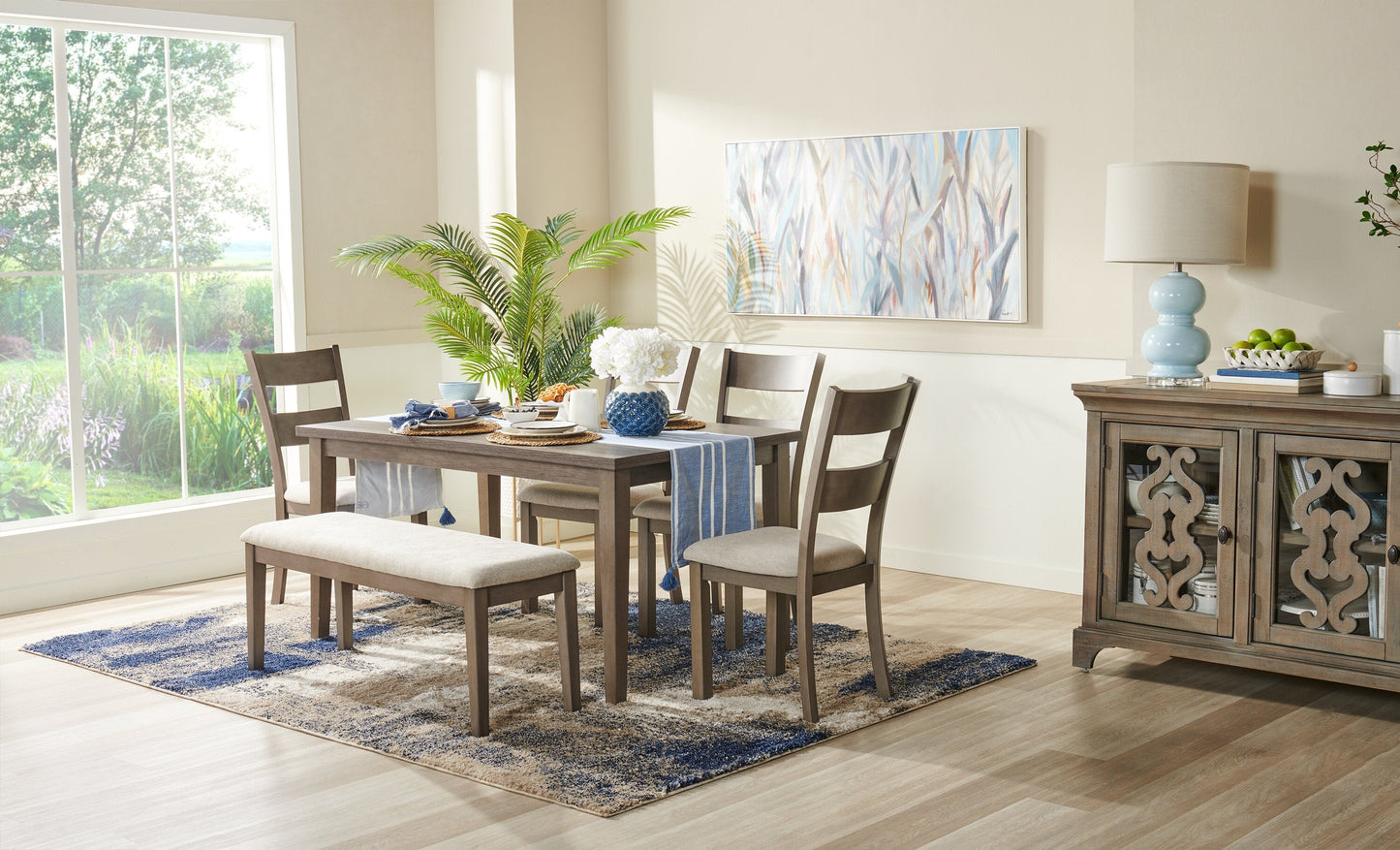 Krew Dining Table, Melamine, 60"W - Grey | Table de salle à manger Krew de 60 po (L) en mélamine - grise