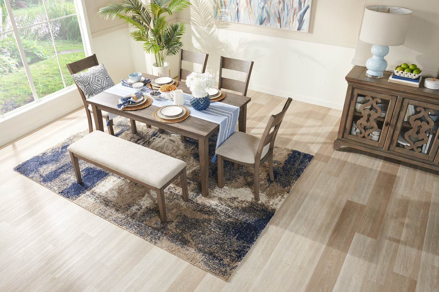 Krew Dining Table, Melamine, 60"W - Grey | Table de salle à manger Krew de 60 po (L) en mélamine - grise