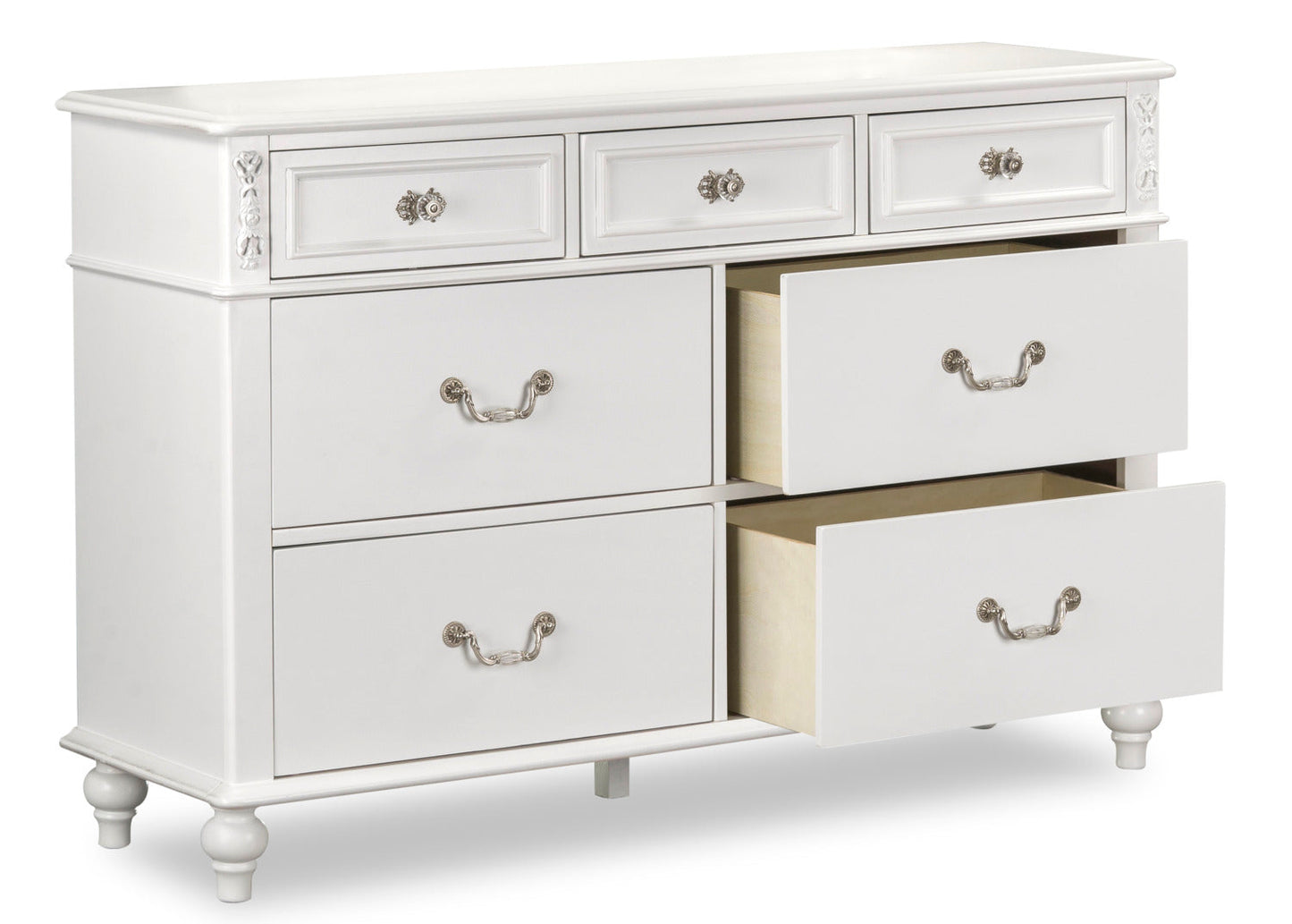 Livy 7-Drawer Dresser for Kids, 56"W - White | Commode Livy de 56 po (L) à 7 tiroirs pour enfants - blanche