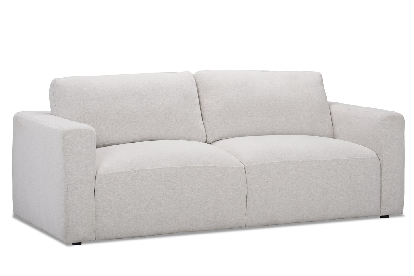 Kort & Co. Lotus 89" Chenille Fabric Sofa with Feather Down Cushions - Linen Grey | Sofa Lotus de Kort & Co. de 89 po en tissu de chenille avec coussins en duvet et plumes - gris lin