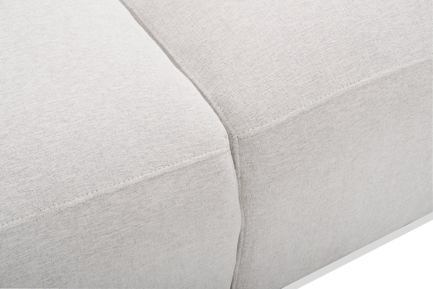 Kort & Co. Lotus 89" Chenille Fabric Sofa with Feather Down Cushions - Linen Grey | Sofa Lotus de Kort & Co. de 89 po en tissu de chenille avec coussins en duvet et plumes - gris lin