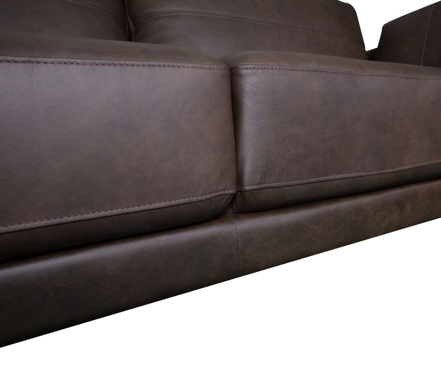 Melrose 84.5" Top-Grain Genuine Leather Sofa with Metal Legs - Dark Brown | Sofa Melrose de 84,5 po en cuir véritable de qualité supérieure avec pattes en métal - brun foncé