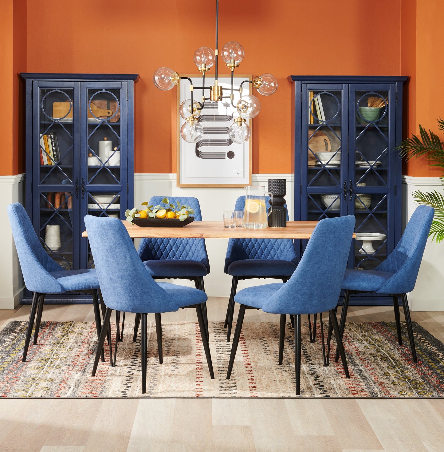 Miya Dining Table with Live Edge, Acacia Wood, Metal, 60"W - Natural | Table de salle à manger Miya de 60 po (L) en acacia et métal avec bordures Live Edge - naturelle