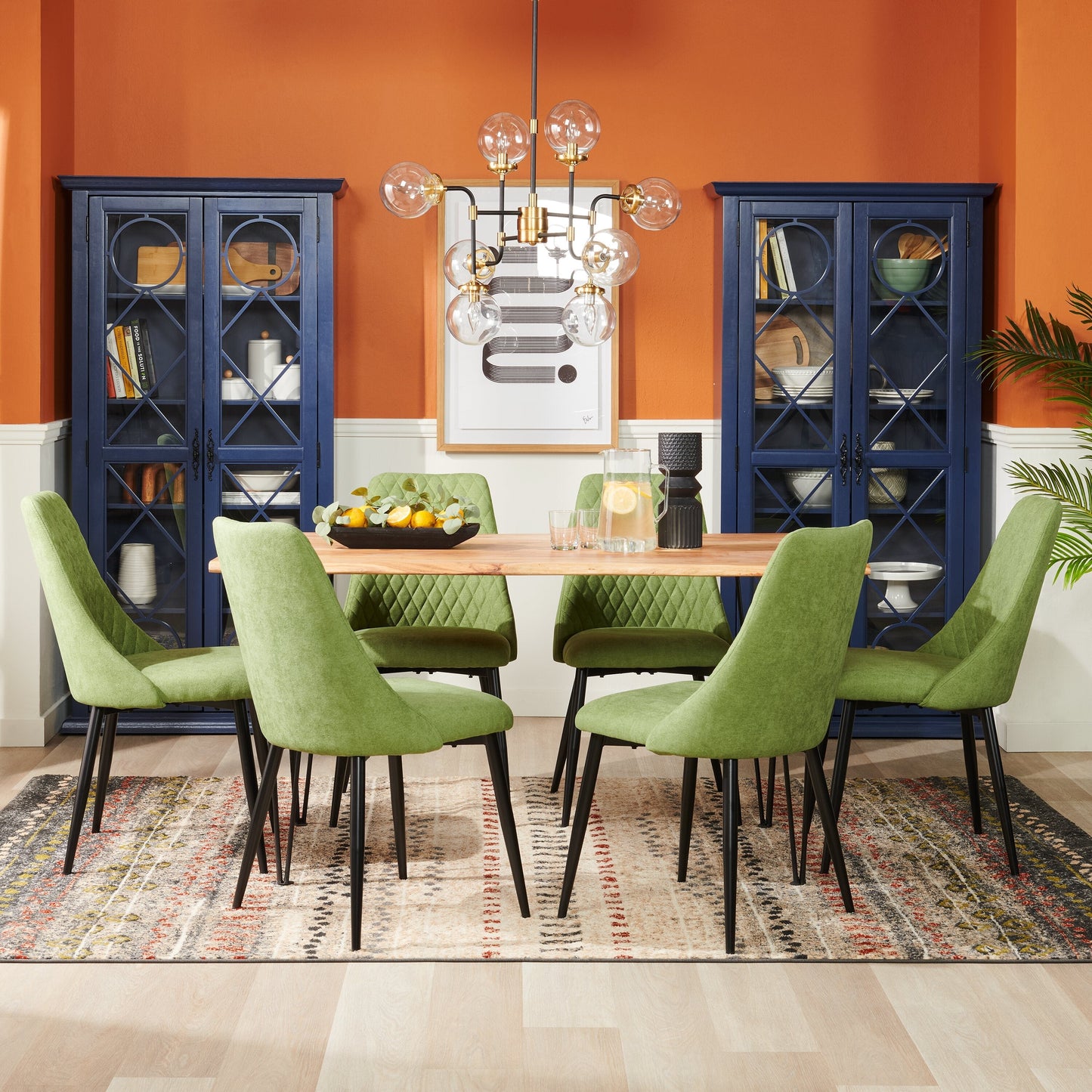 Miya Dining Table with Live Edge, Acacia Wood, Metal, 60"W - Natural | Table de salle à manger Miya de 60 po (L) en acacia et métal avec bordures Live Edge - naturelle