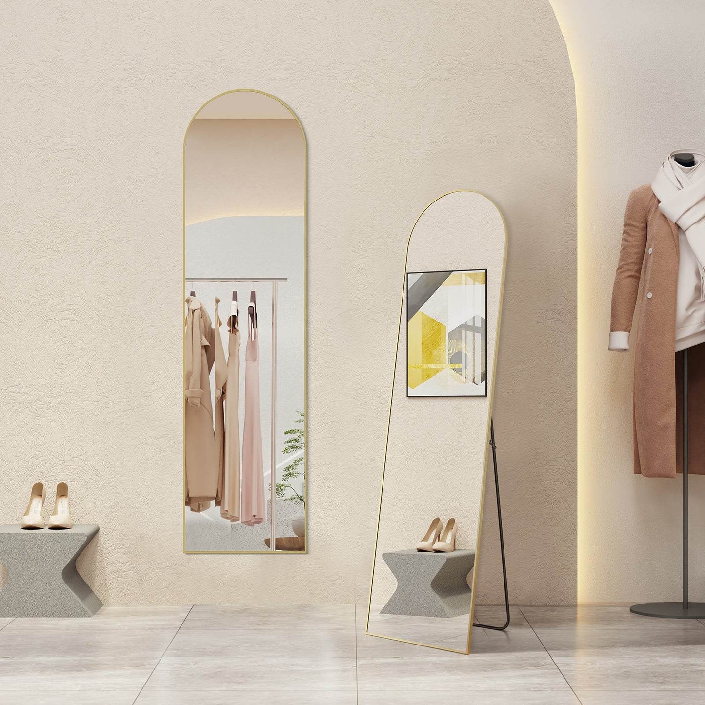 MyDepot Arched Full Length Standing Body Mirror - My Depot