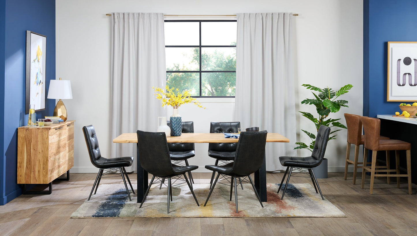 Oskar Dining Table, Acacia Wood & Metal, 79"W - Natural & Black | Table de salle à manger Oskar de 79 po (L) en acacia et métal - naturelle et noire