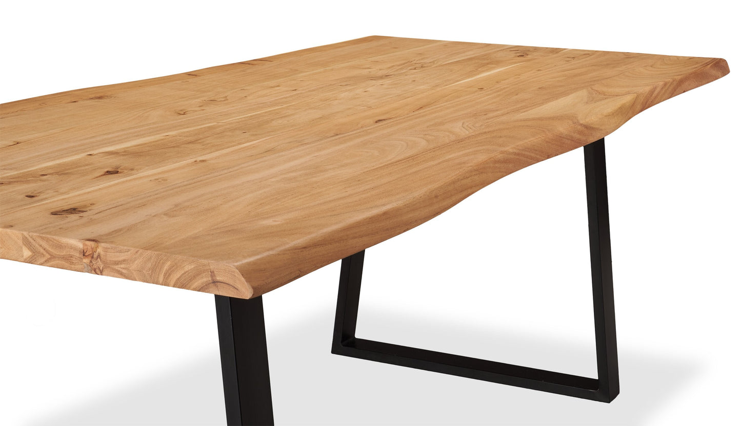 Oskar Dining Table, Acacia Wood & Metal, 79"W - Natural & Black | Table de salle à manger Oskar de 79 po (L) en acacia et métal - naturelle et noire
