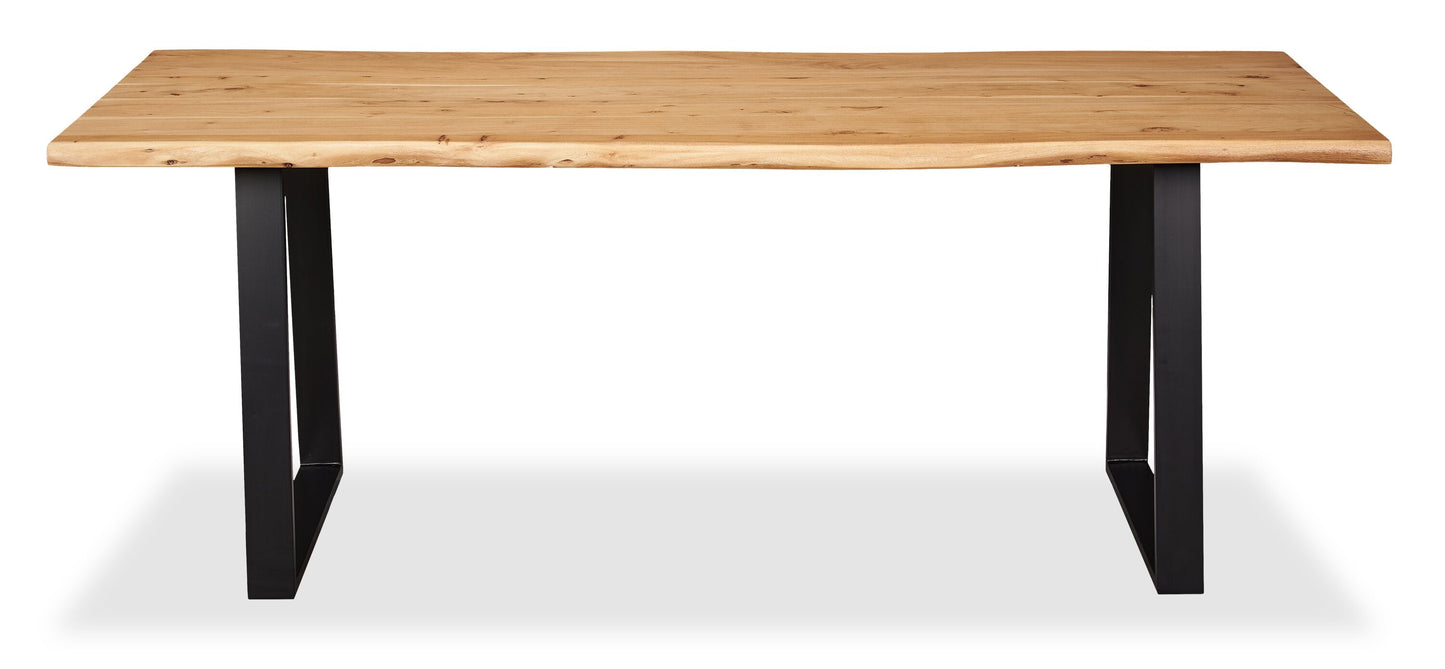 Oskar Dining Table, Acacia Wood & Metal, 79"W - Natural & Black | Table de salle à manger Oskar de 79 po (L) en acacia et métal - naturelle et noire