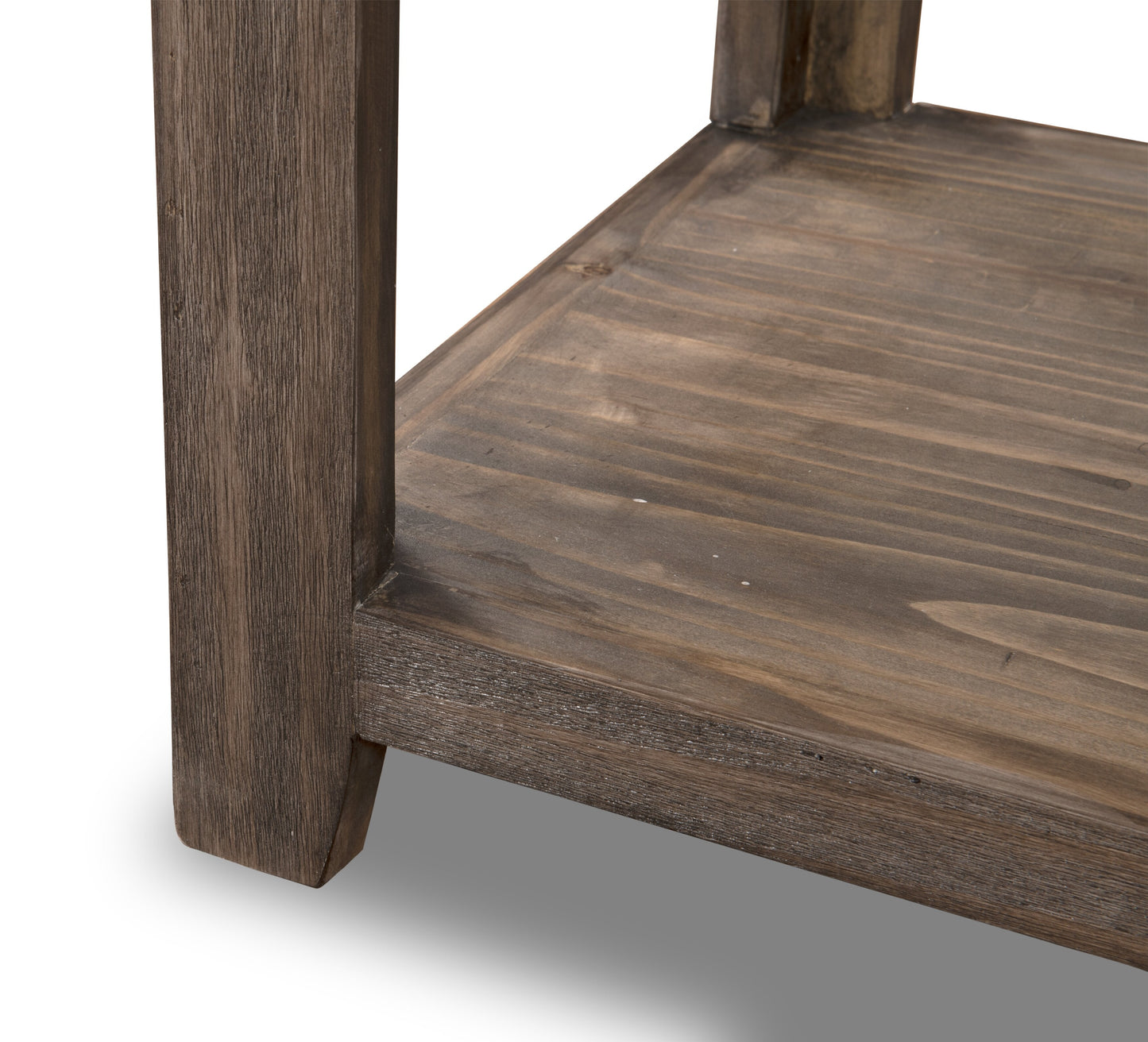 Santa Fe Rustico 47.25" Rustic Coffee Table with Storage and Shelf - Grey Pine with Marble Inset|Table à café rustique Santa Fe Rustico de 47,25 po avec rangement et tablette - pin gris avec incrustation de marbre