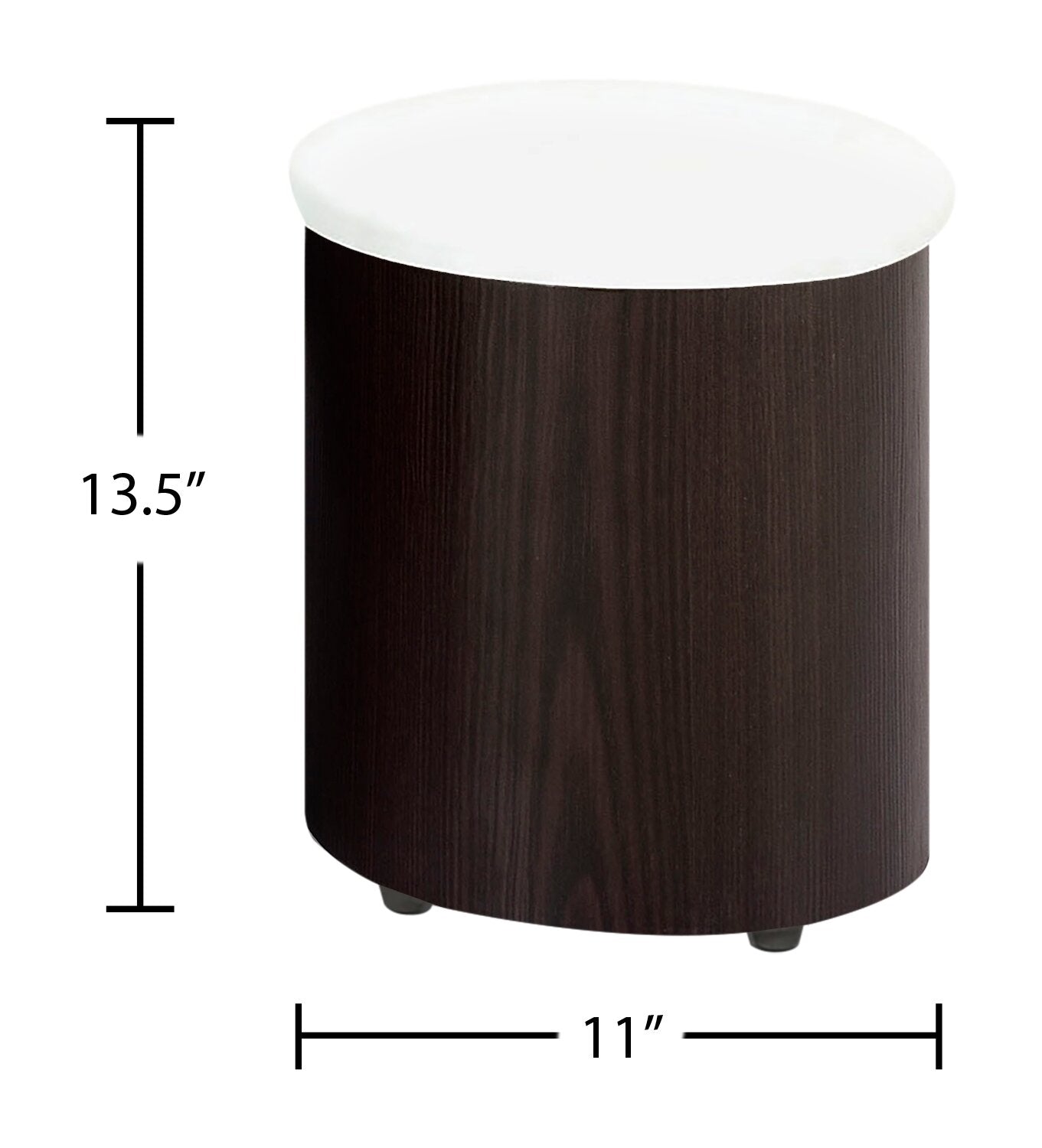 Savon 52.5" Modern S-shaped 3-Pack Coffee + 2 Ottomans with Storage and Shelf - Dark Walnut Wood and Chrome |Ensemble 3 articles modernes en forme de S Savon de 52,5 po (table à café et 2 poufs) avec rangement et tablette - bois noyer foncé et chrome