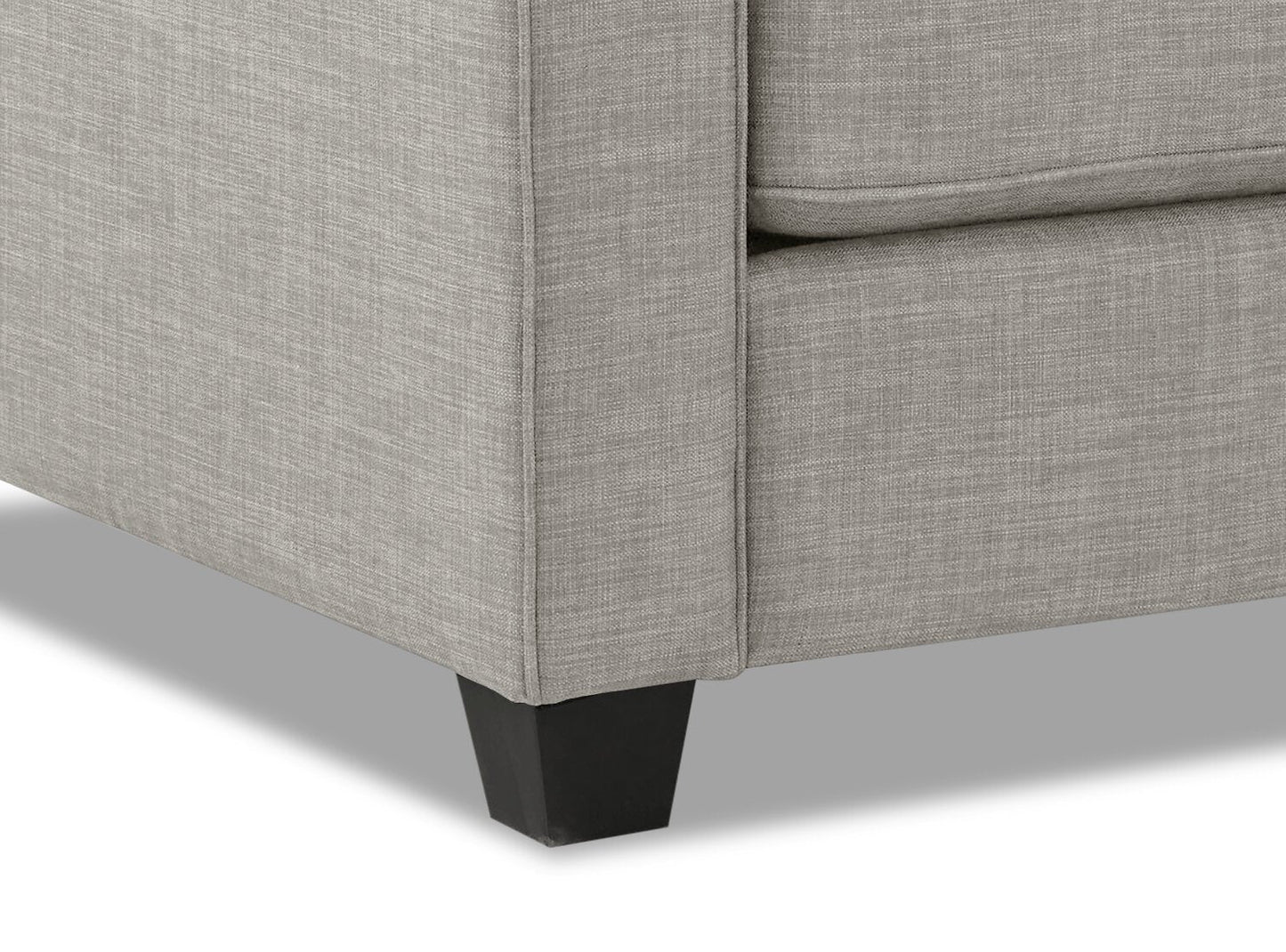 Made in Canada Sawyer 83" Linen-Look Fabric Sofa with Reversible Cushions and Accent Pillows - Light Grey | Sofa Sawyer de 83 po fabriqué au Canada en tissu d’apparence lin avec coussins réversibles et coussins décoratifs - gris clair