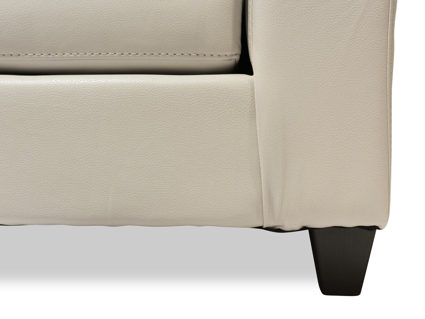 Made in Canada Addison 86" Leather-Look Fabric Sofa with Removable Seat Cushion and Tufting - Beige | Sofa Addison de 86 po fabriqué au Canada en tissu d’apparence cuir avec coussin de siège amovible et capitonnage - beige