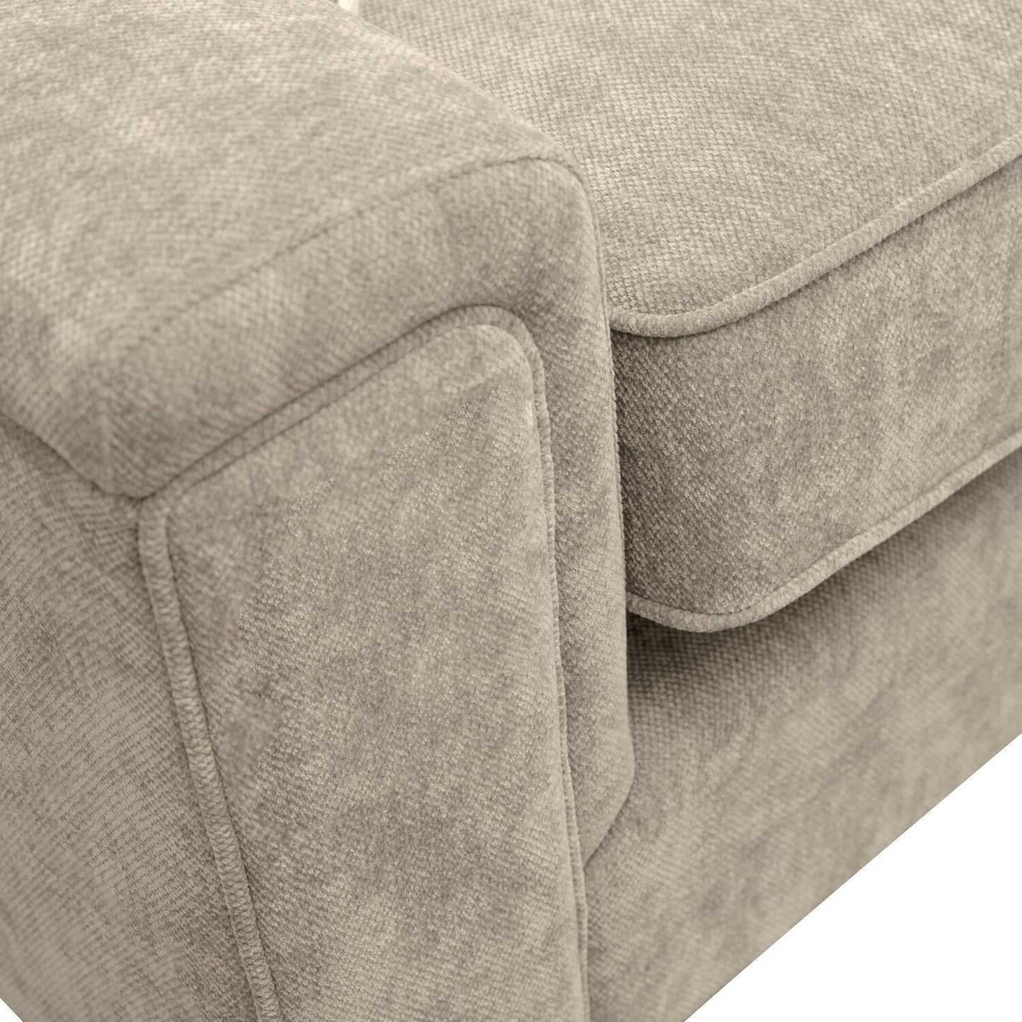 Lyric 88.1" Chenille Fabric Sofa with Reversible Seat Cushions, Accent Pillows and Wood Legs - Taupe | Sofa Lyric de 88,1 po en tissu de chenille avec coussins de siège réversibles, coussins décoratifs et pattes en bois - taupe