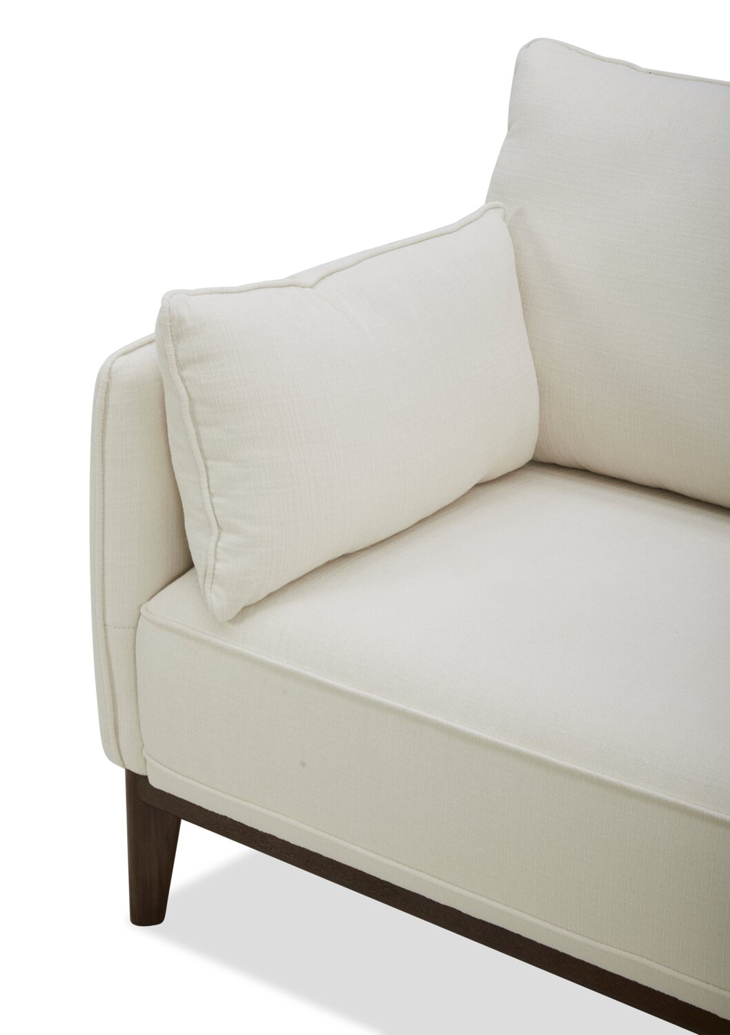 Cindy Crawford Home Gena 78.7" Linen-Look Fabric Condo Size Sofa with Removable Back Cushions - Cotton White | Sofa Gena de Cindy Crawford Home de 78,7 po de format condo en tissu d’apparence lin avec coussins de dossier amovibles - blanc coton