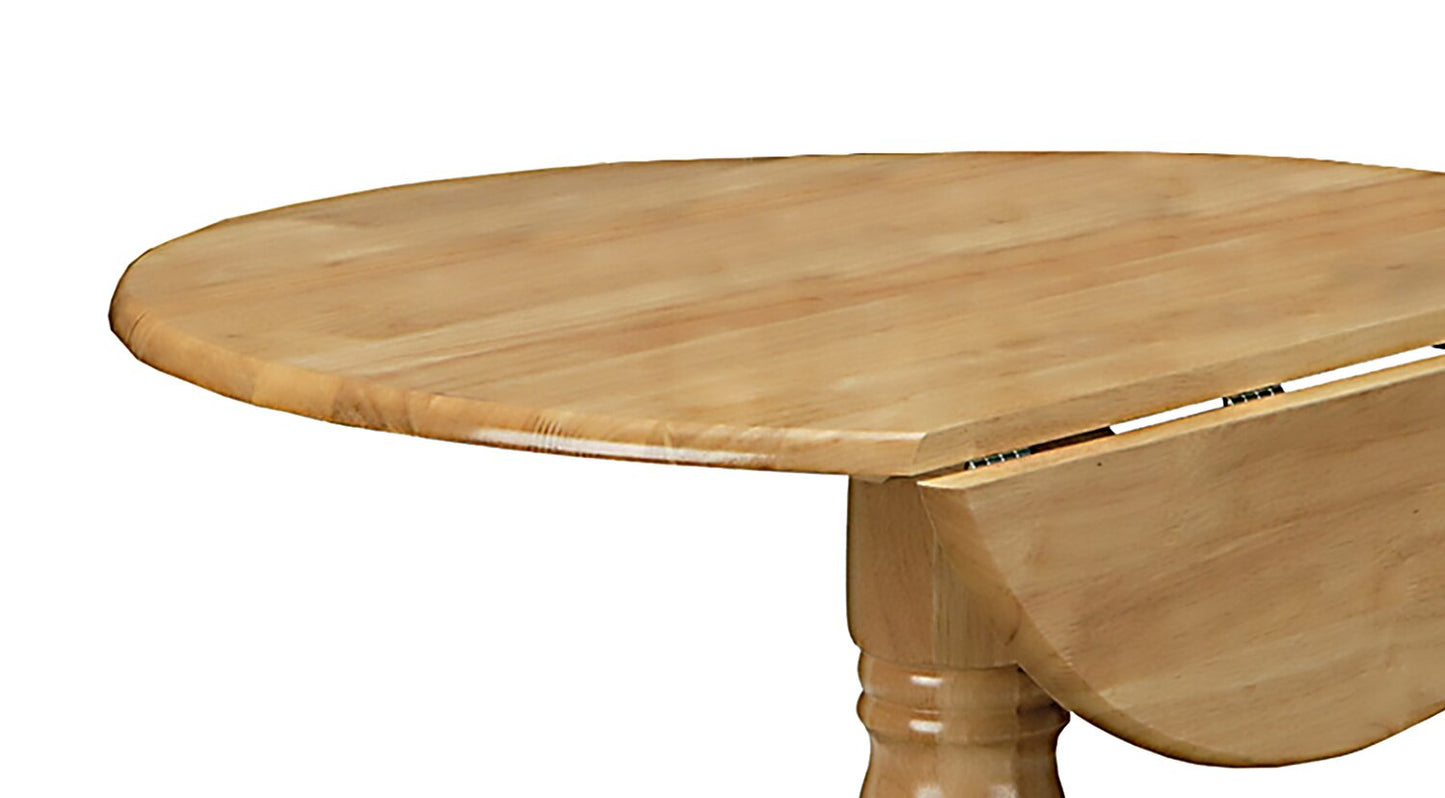 Andi Drop-Leaf Dining Table, Wood, Pedestal Base, 40"W - Natural | Table de salle à manger Andi de 40 po (L) à abattant, en bois et avec base piédestal - naturelle