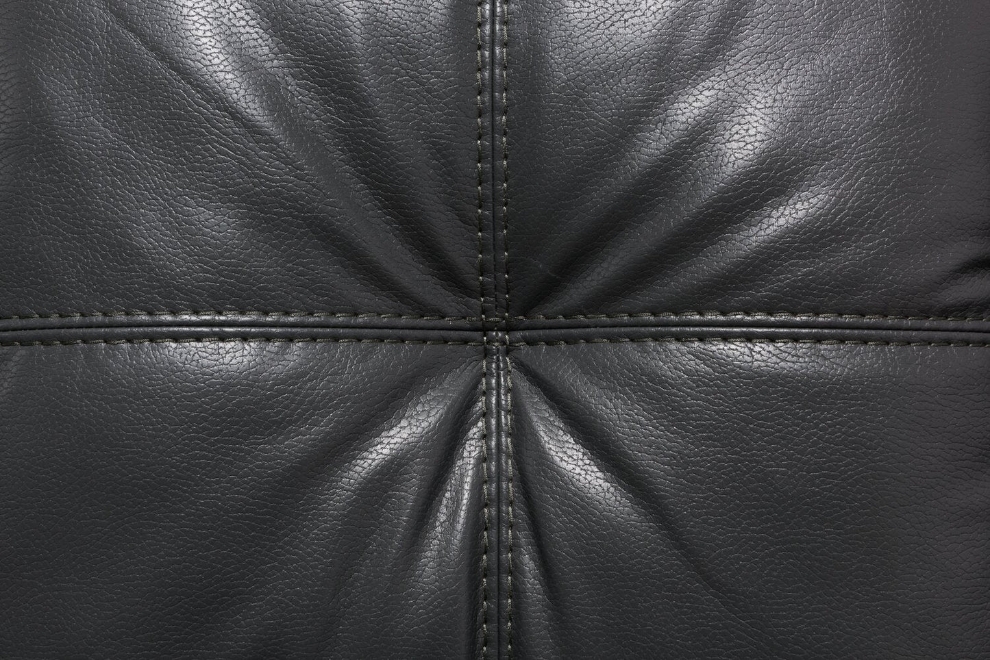 Made in Canada Addison 86" Leather-Look Fabric Sofa with Tufted Back Cushion - Grey | Sofa Addison de 86 po fabriqué au Canada en tissu d’apparence cuir avec coussin de dossier capitonné - gris