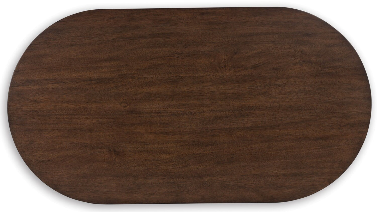 Barlow 52” Solid Wood Mid-Century Modern Coffee Table - Brown | Table à café Barlow de 52 po de style moderne du milieu du 20e siècle en bois massif - brune